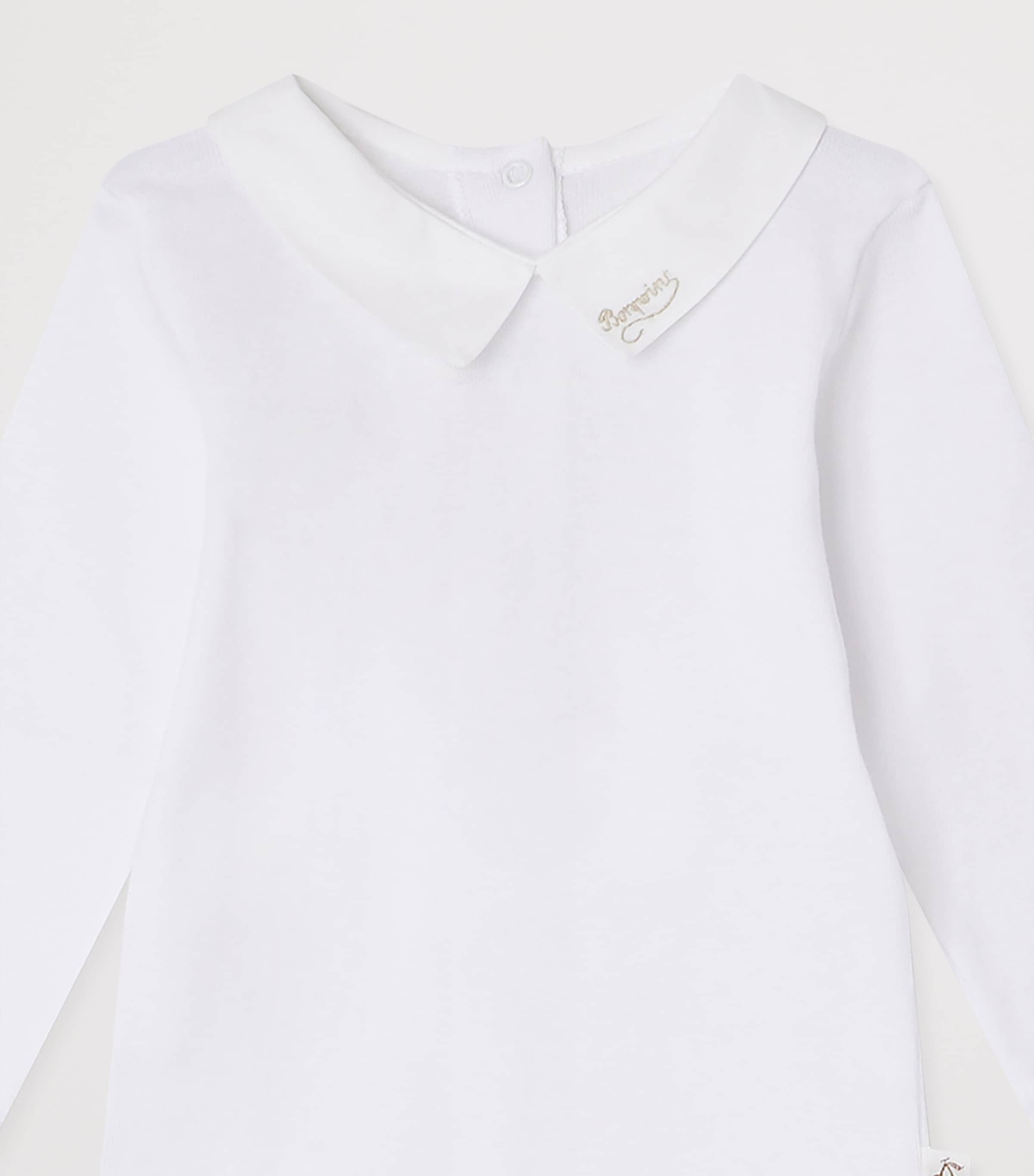 Bonpoint Organic Cotton Bodysuit (1-24 Months) Blanc Naturel Image 3