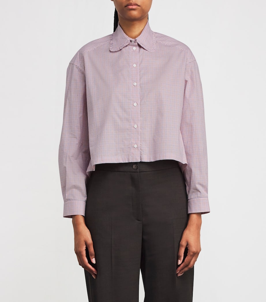 Frilled-Collar Check Shirt MULTICOLORED Image 3