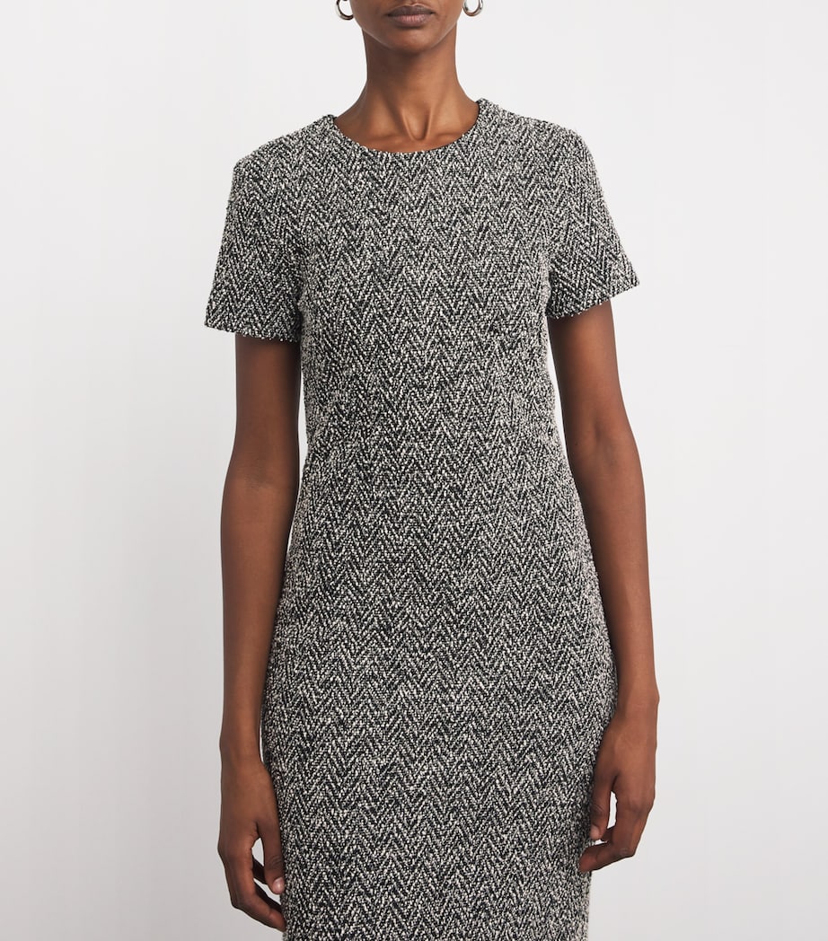 Tweed Midi Dress BLACK Image 4