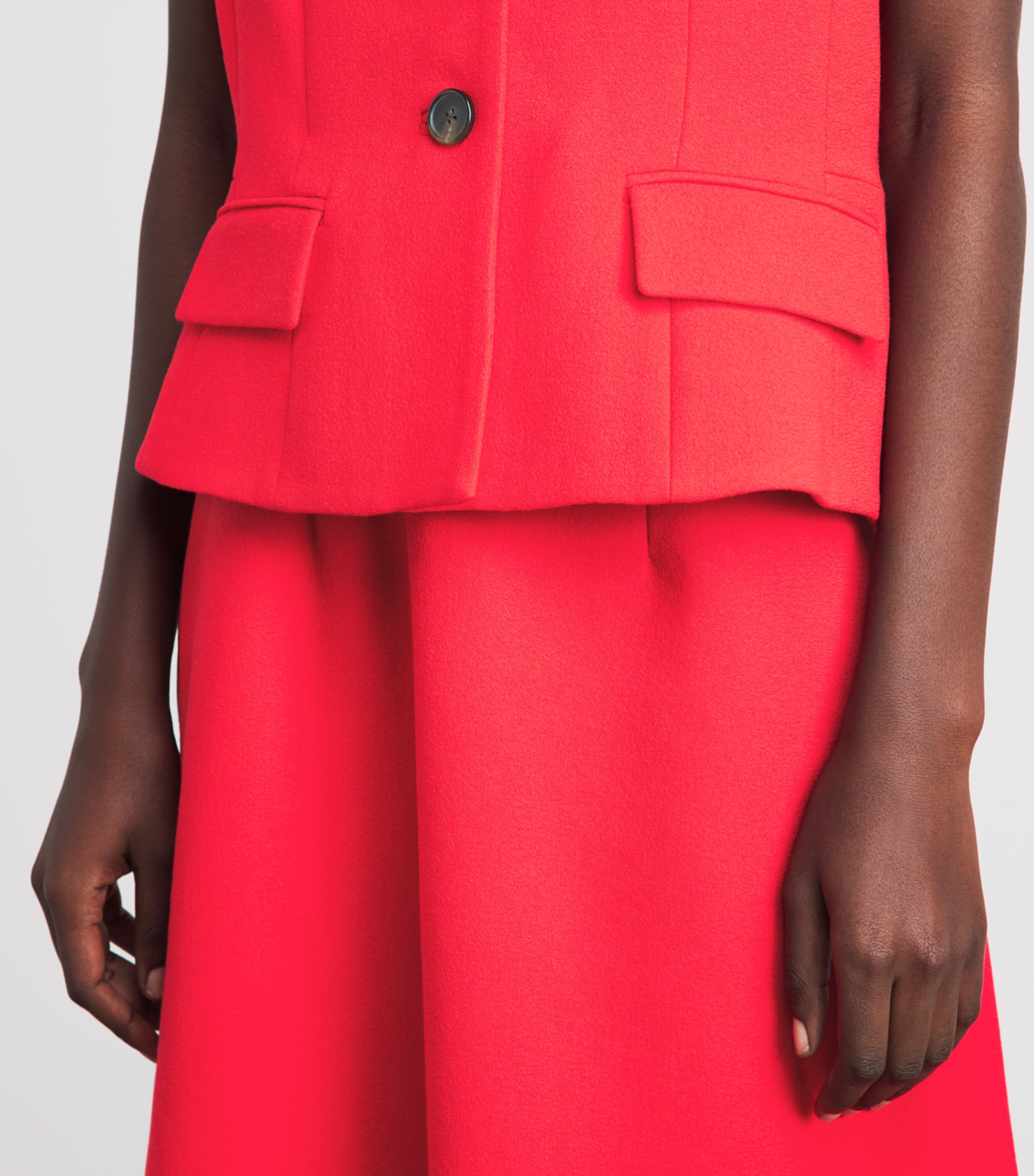 Emilia Wickstead Womens Wool Alexina Midi Dress Red Image 5