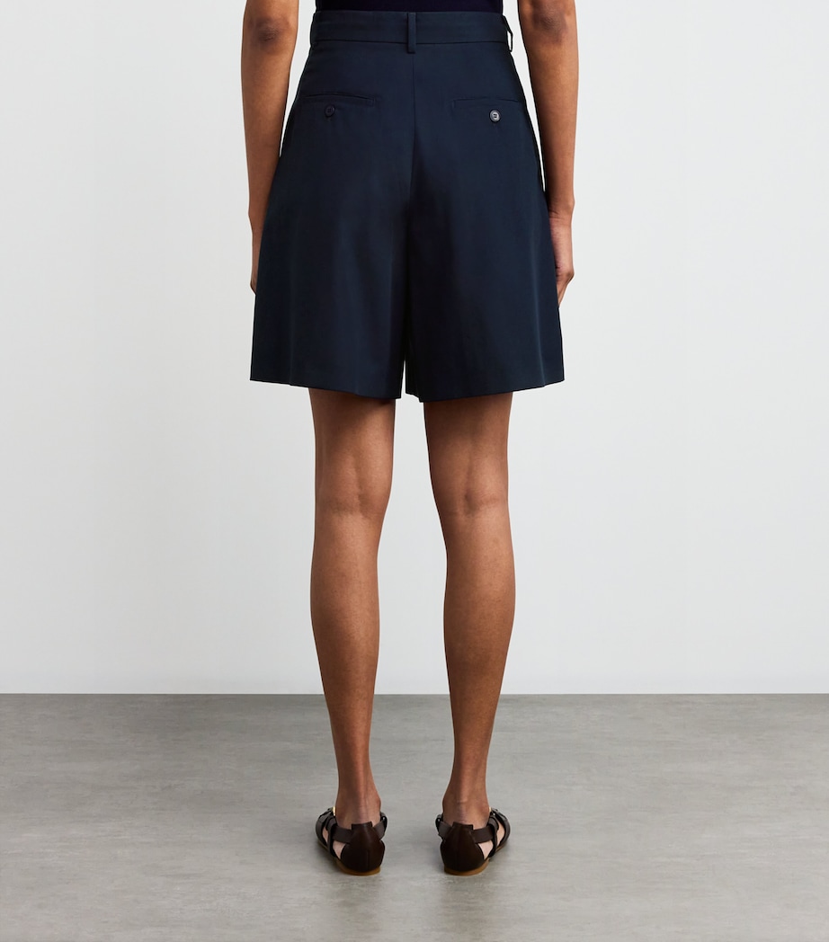 Cotton Gabardine Bermuda Shorts NAVY Image 4