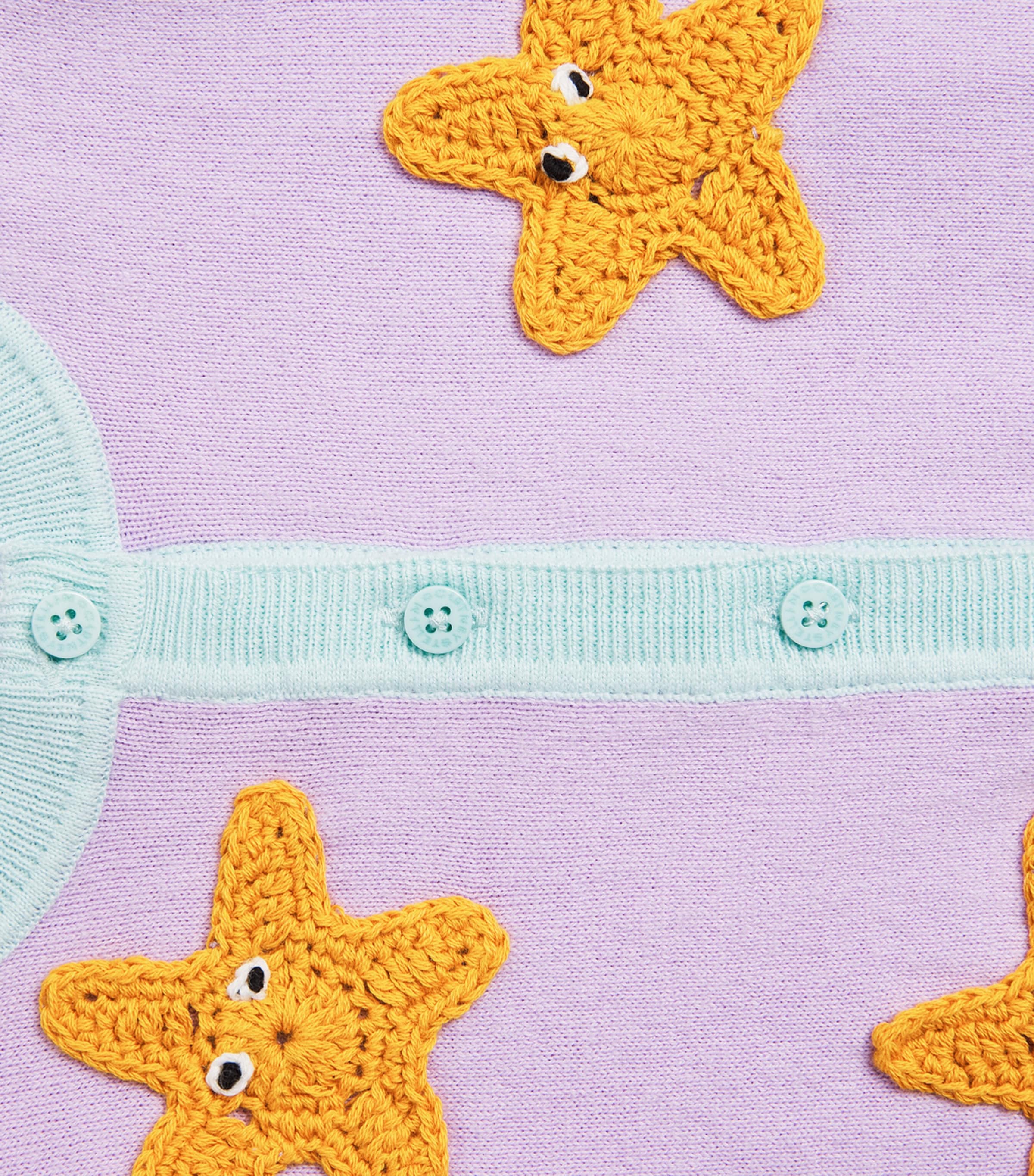 Stella McCartney Kids Cotton Embroidered Star Cardigan (6-36 Months) Image 3