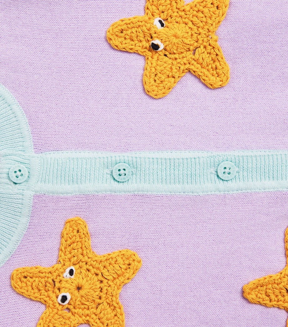 Stella McCartney Kids Cotton Embroidered Star Cardigan (6-36 Months) Image 3
