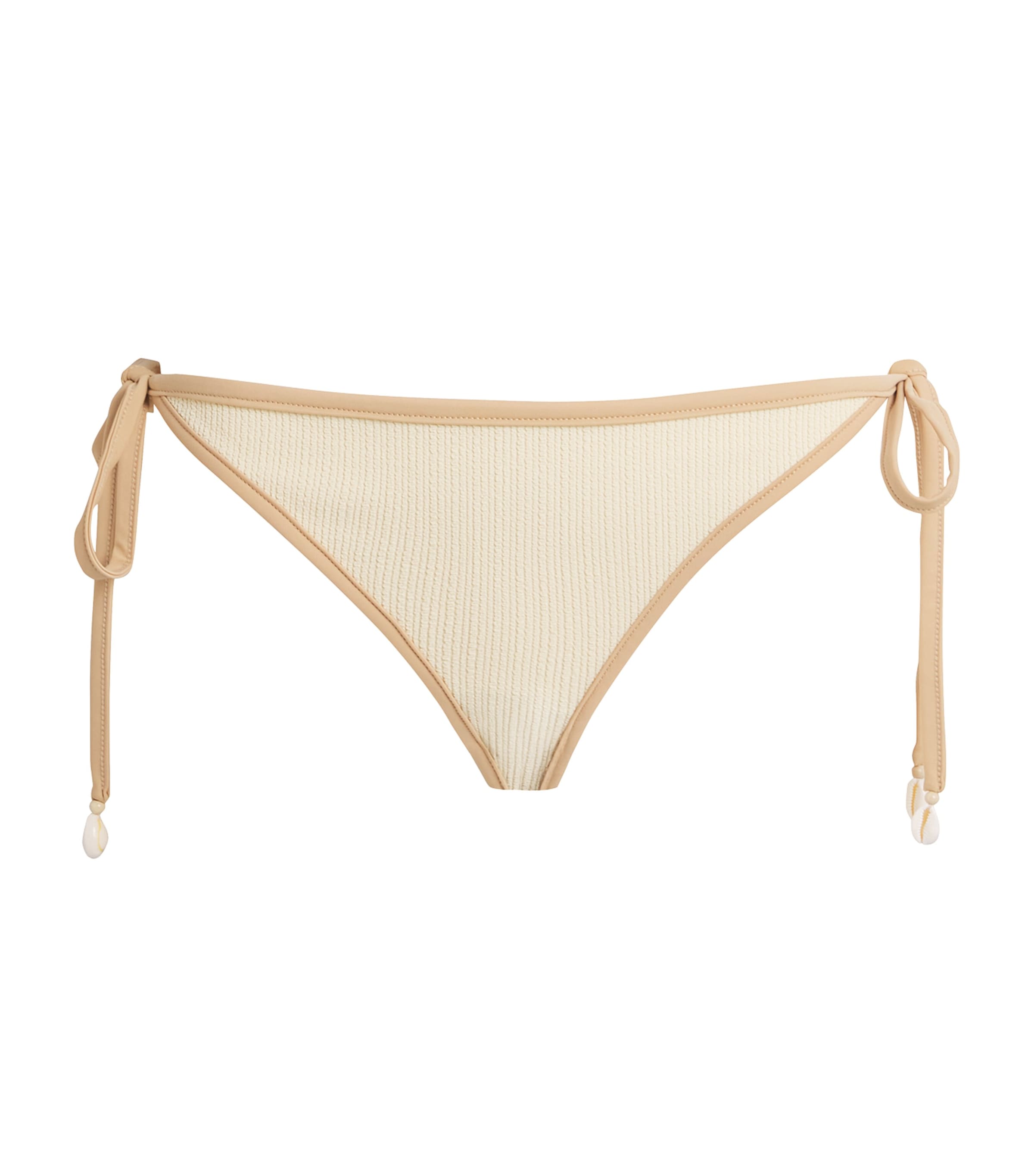 Johanna Ortiz Womens Spiritual Retreat Triangle Bikini Briefs Ecru/nude Image 1