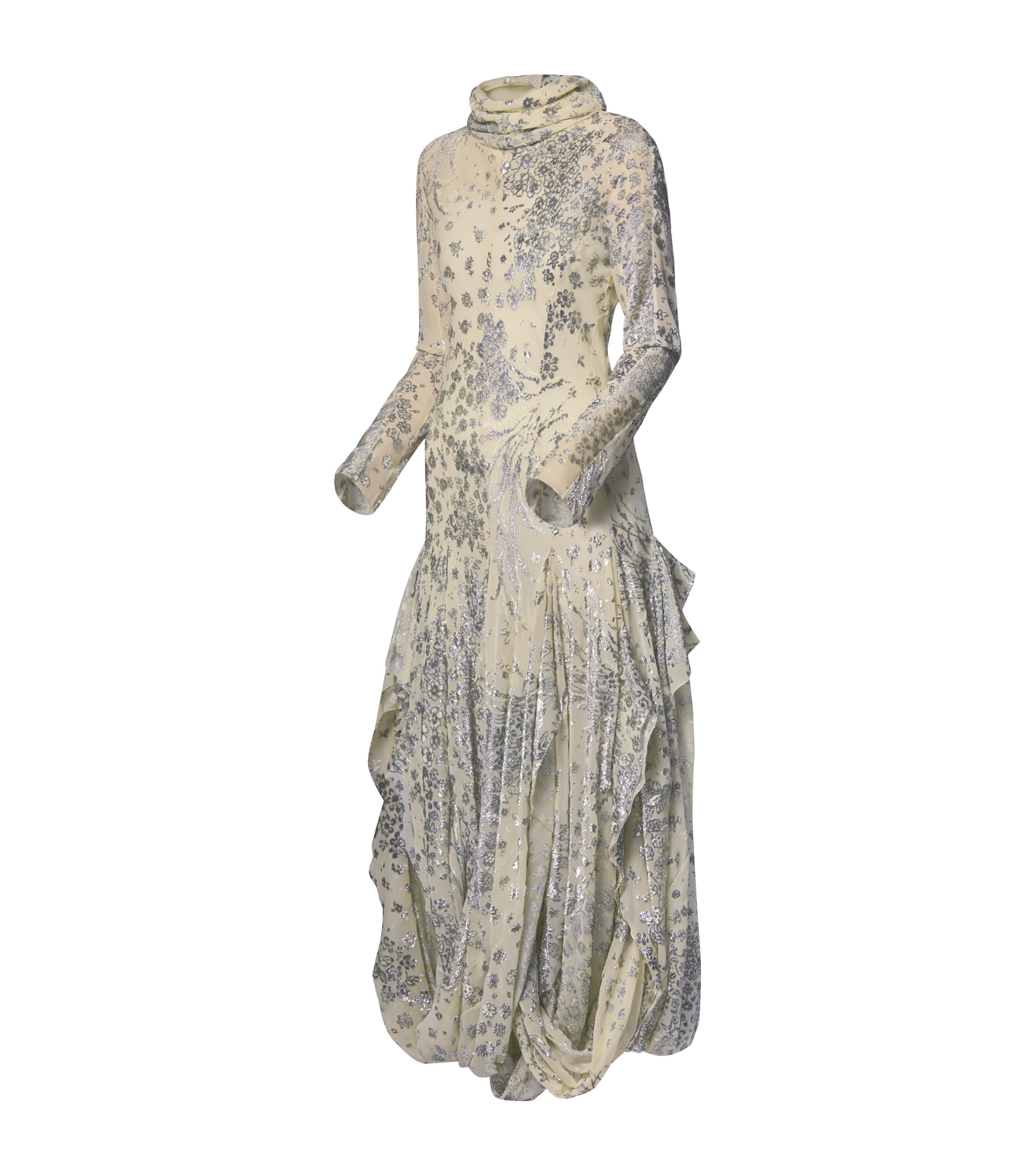 Metallic-Silk Ballet Maxi Dress MULTI Image 2