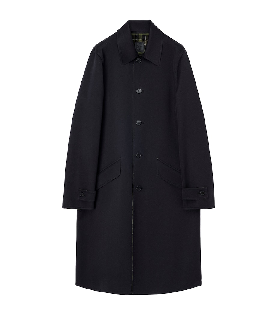 Wool-Blend Reversible Overcoat BLACK Image 1