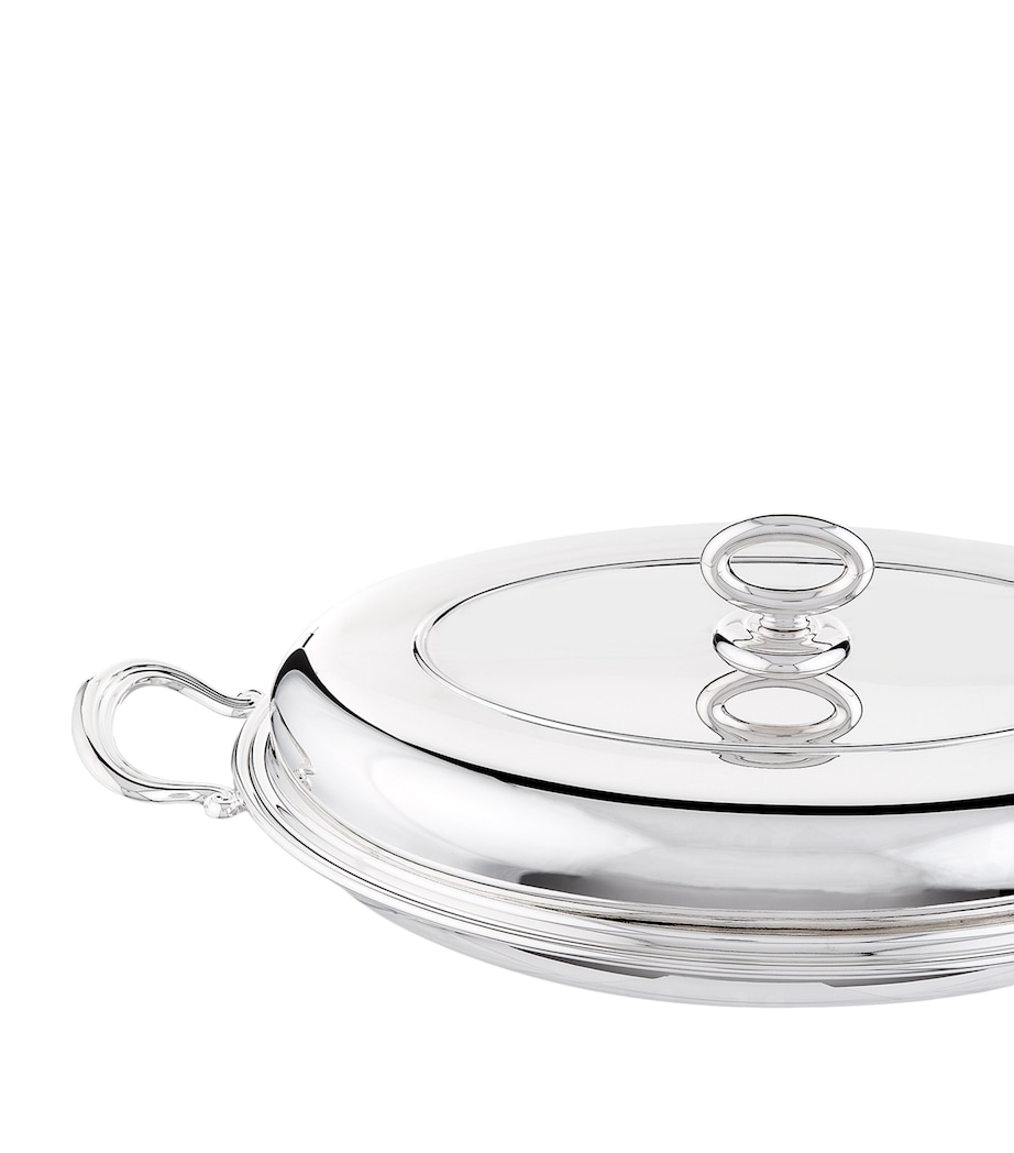 Silver Plated Georgian Oval Serving Dish (25 x 33cm) SILVER Image 2