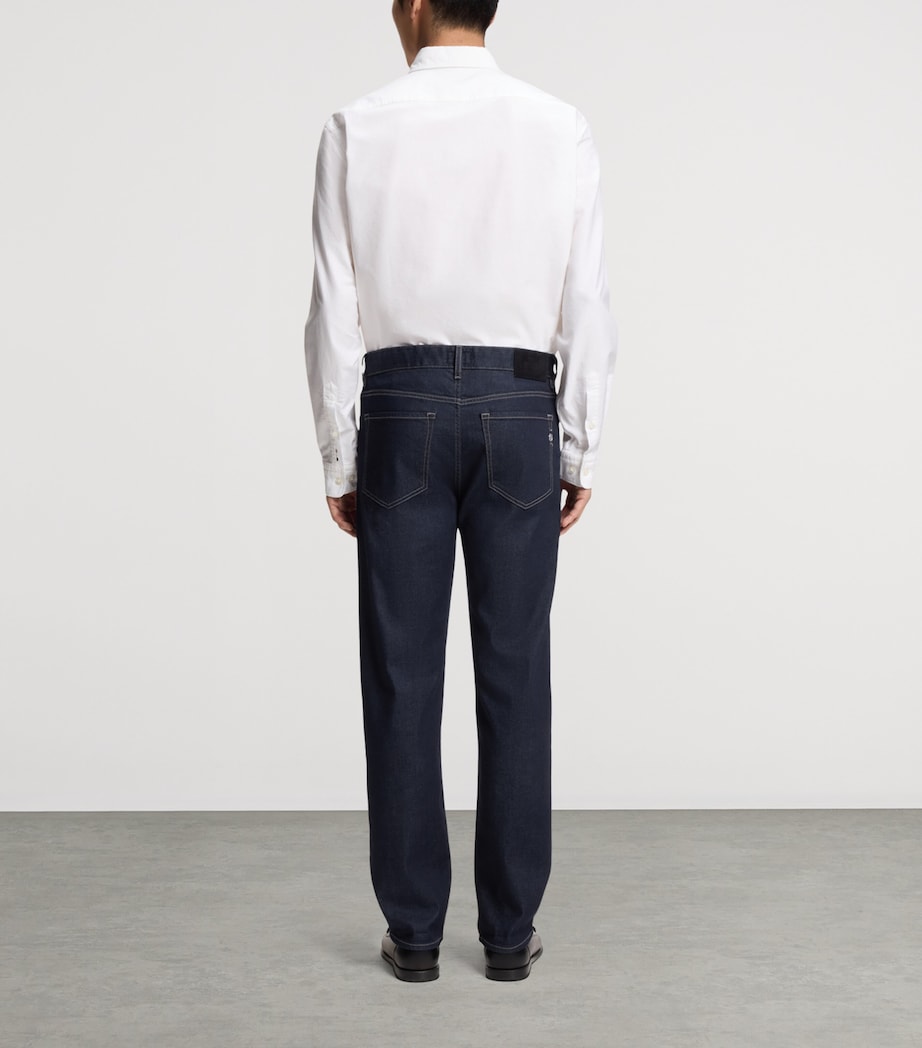 BOSS Mens Stretch-Denim Straight Jeans Image 3
