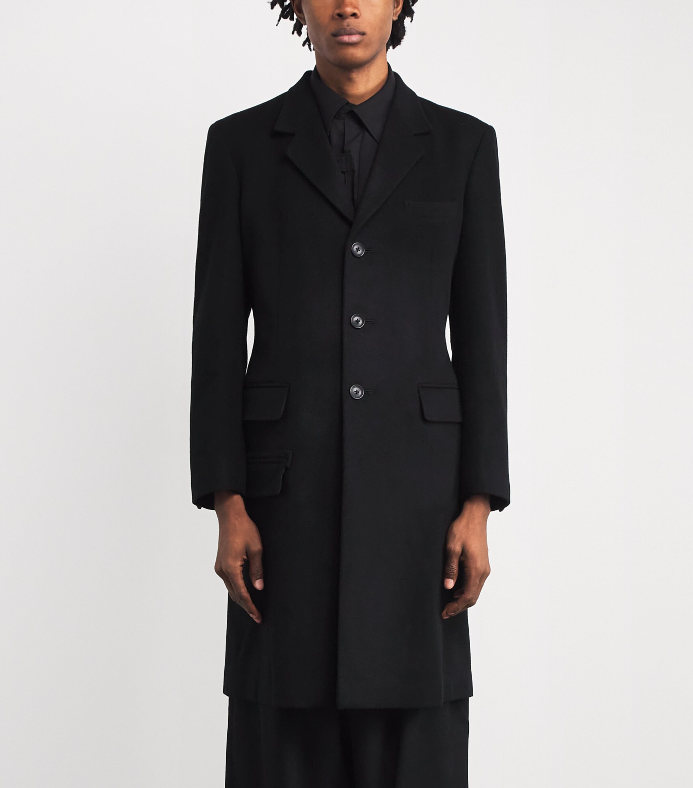 Wool-Cashmere Overcoat BLACK Image 3