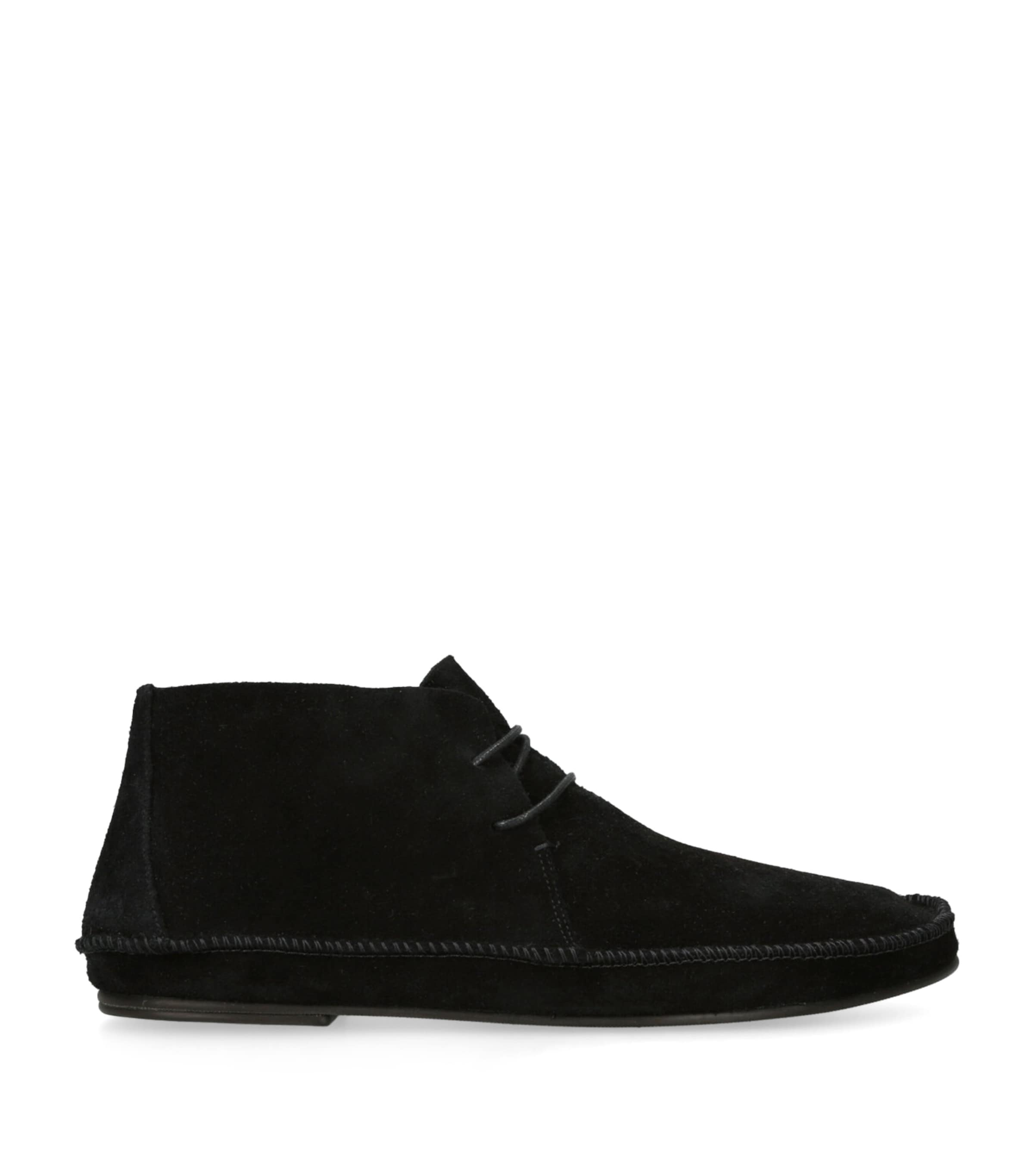 The Row Suede Tyler Ankle Boots In Black