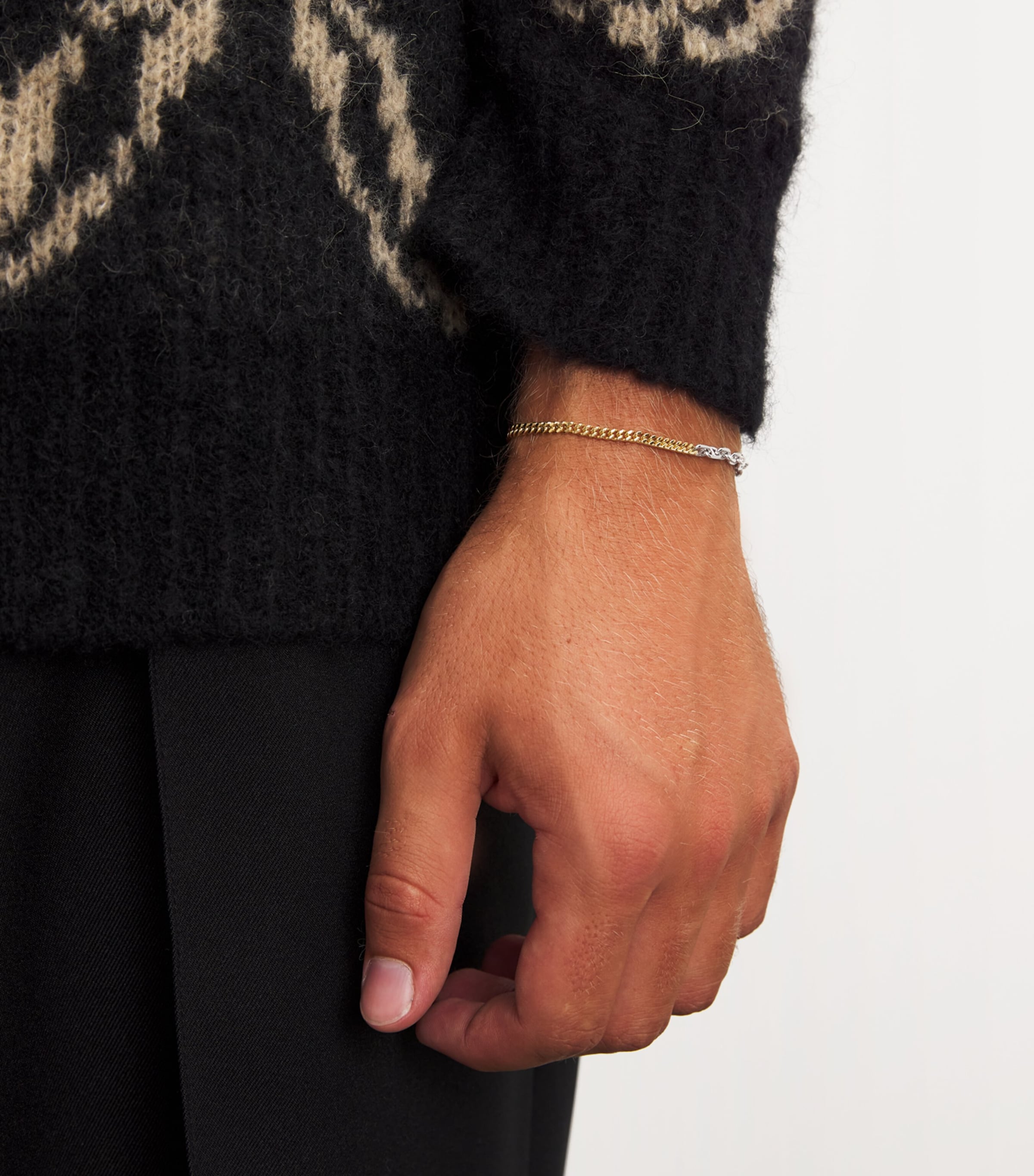 Sterling Silver and Gold-Plated Rue Chain Bracelet NA Image 2