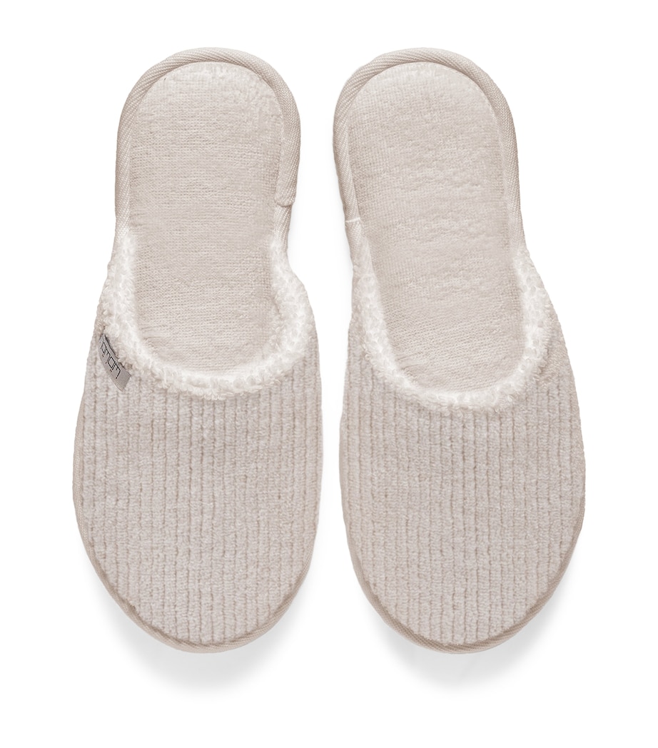 Hamam Organic Cotton Raya Slippers (Size 38-39) Bone Image 1
