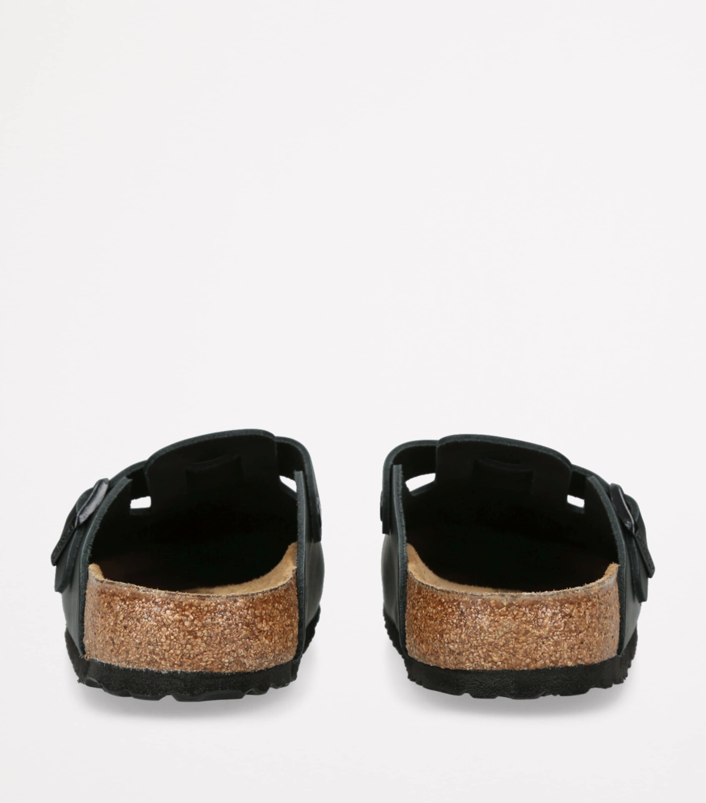 Birkenstock Leather Boston Clogs Black Image 2