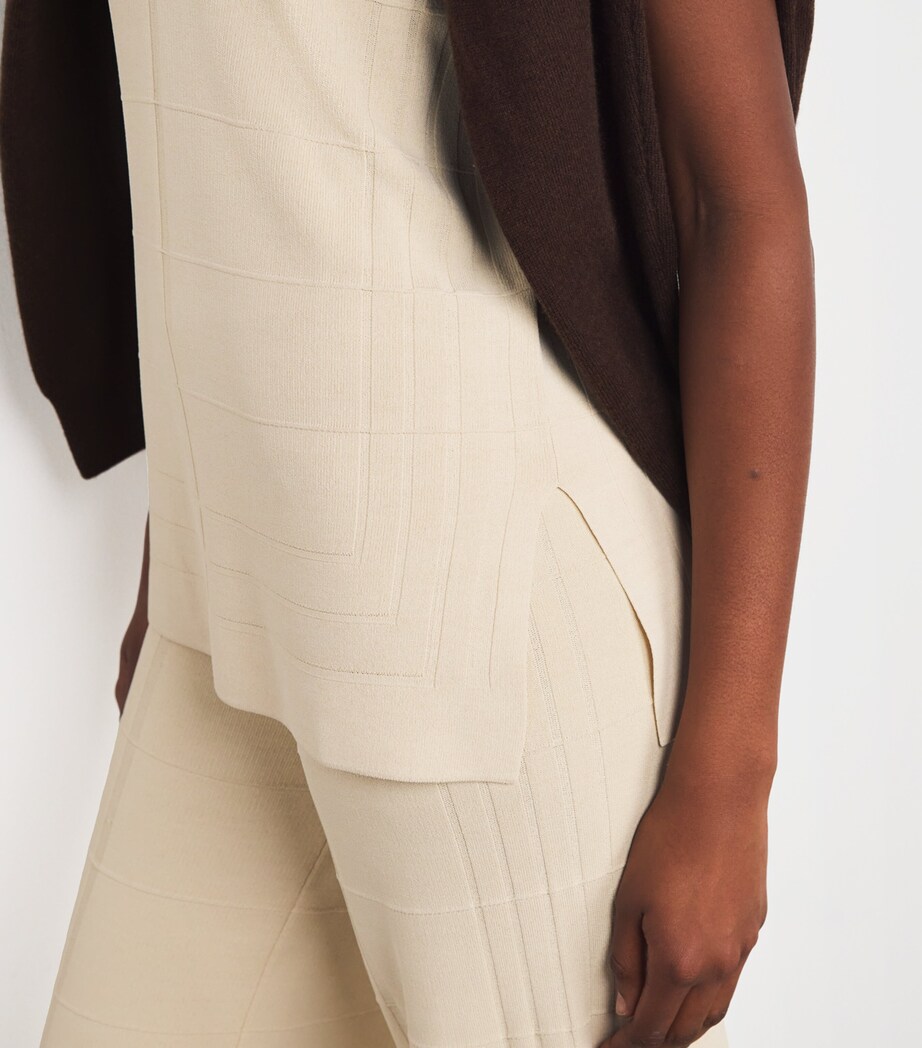 Grid Knit Tank Top AFFOGATO Image 6