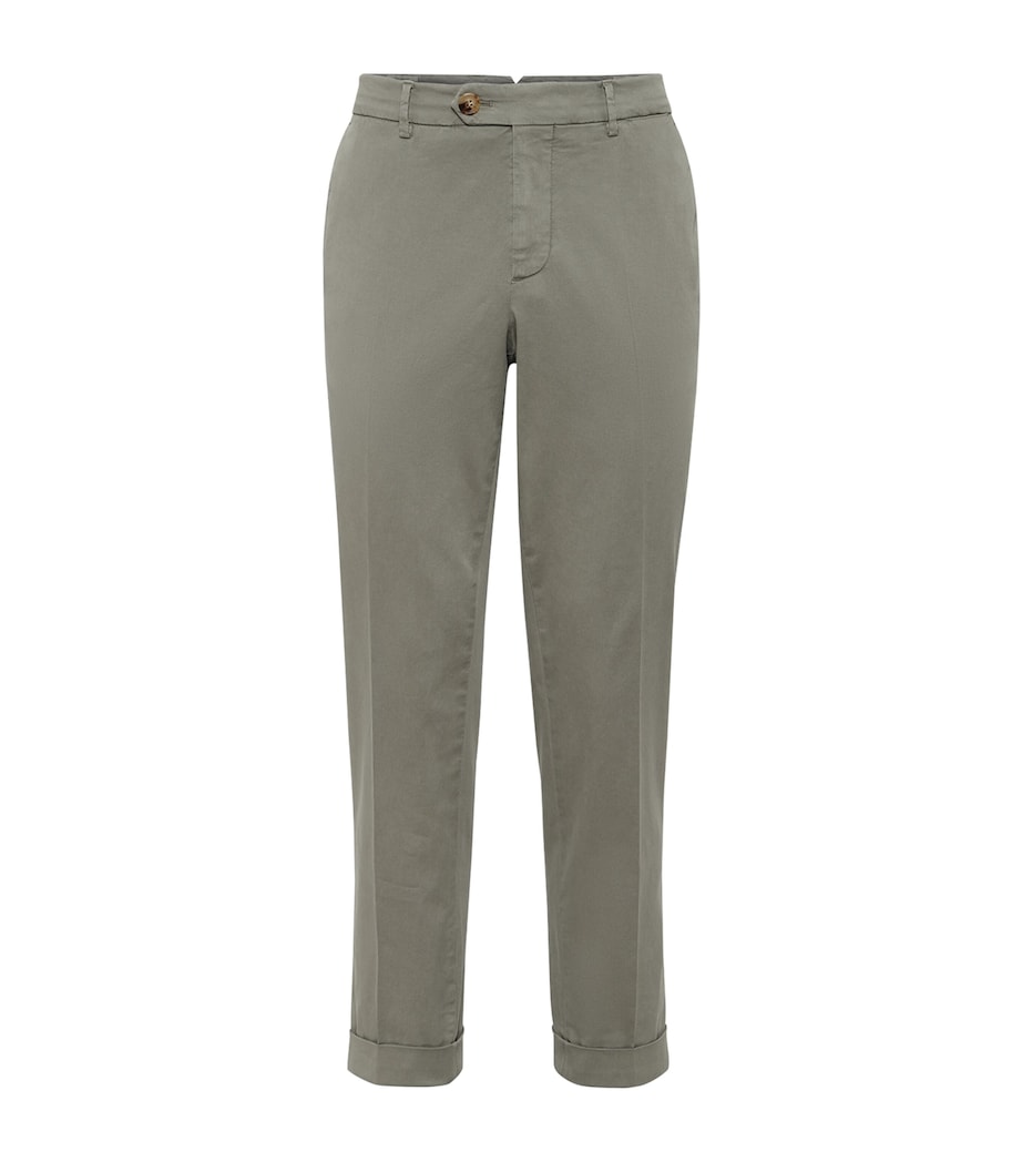Pima Cotton Comfort Gabardine Italian Trousers C6027 Image 1