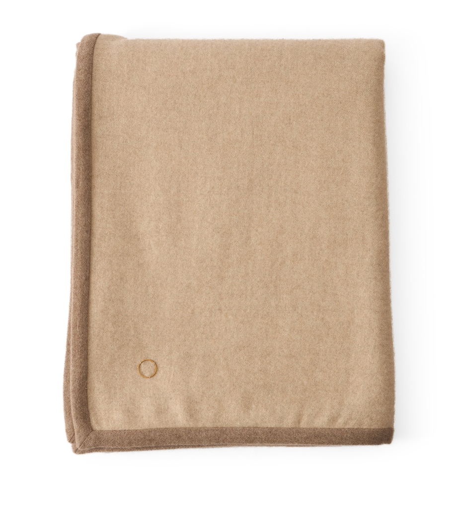 Cashmere Arteno Throw (200cm x 145cm) BEIGE & TAUPE Image 1
