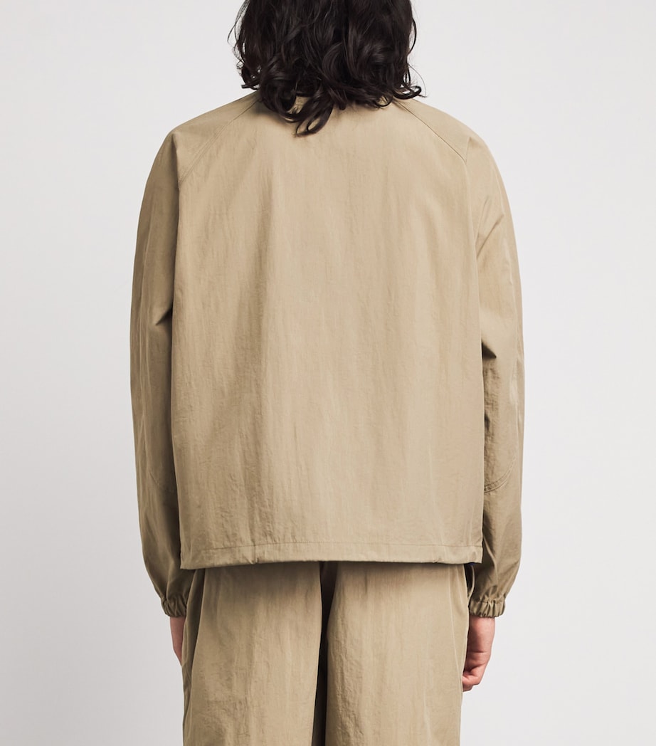 Picante Mens Crinkled Track Jacket Taupe Image 5