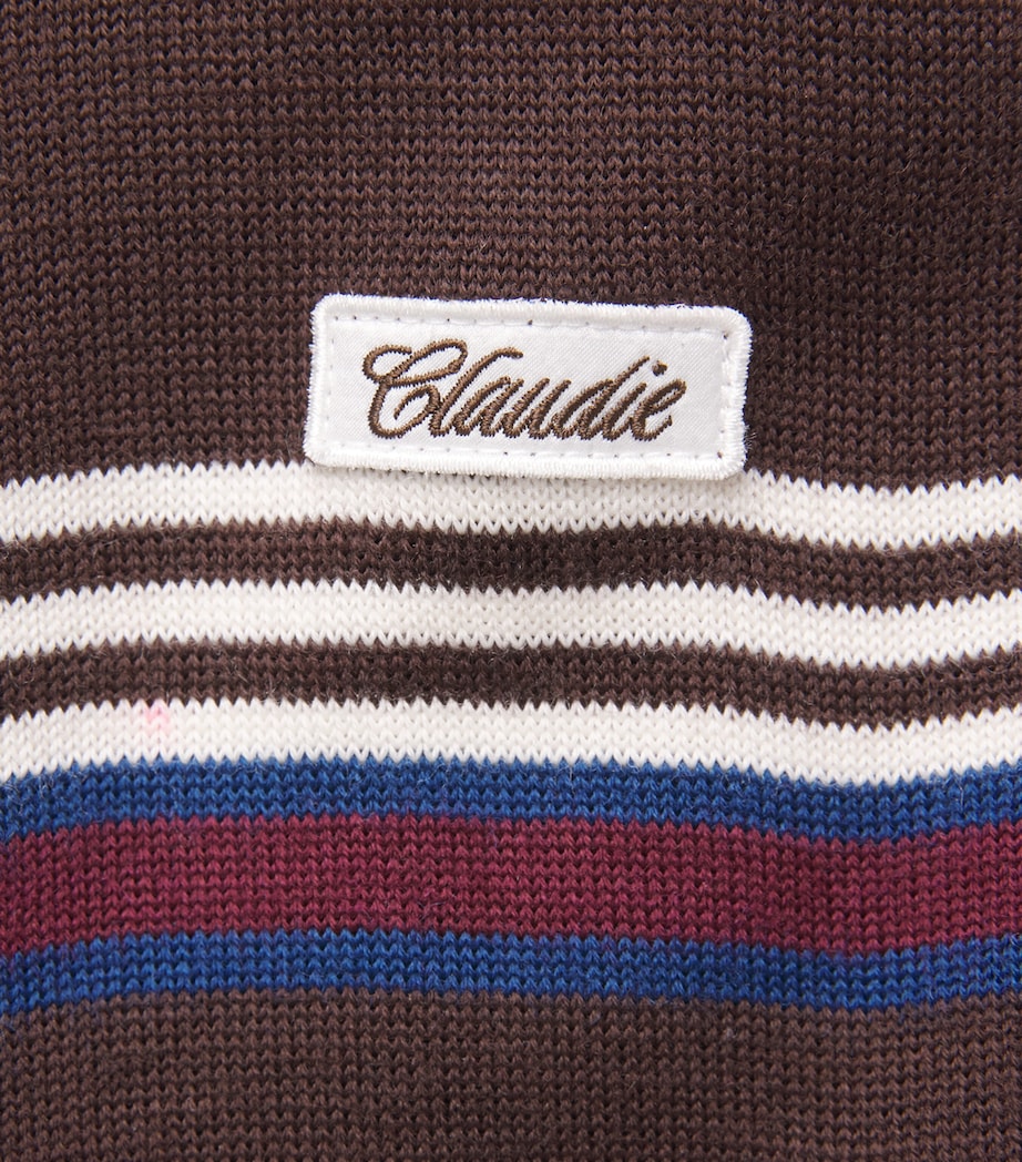 Claudie Pierlot Womens Wool-Blend Stripe Cardigan Multicolored Image 6
