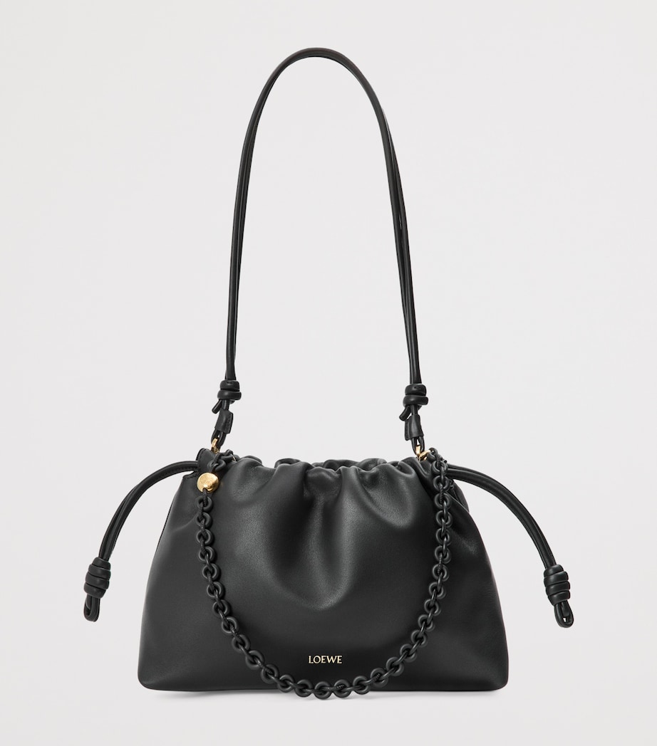Medium Leather Flamenco Purse BLACK Image 6