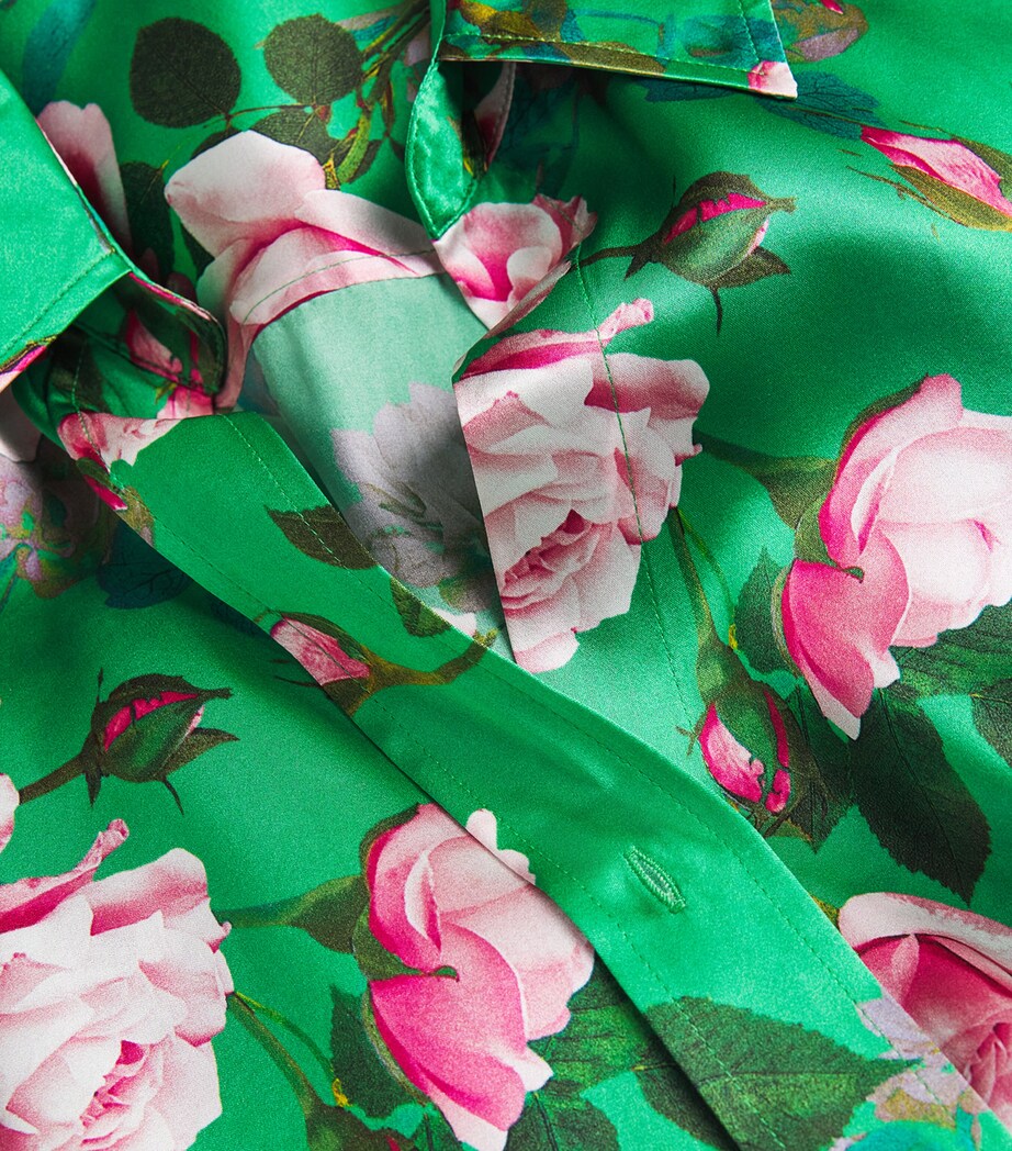 Silk Floral Dani Blouse GSFR-GRN MLT SNT RS Image 5