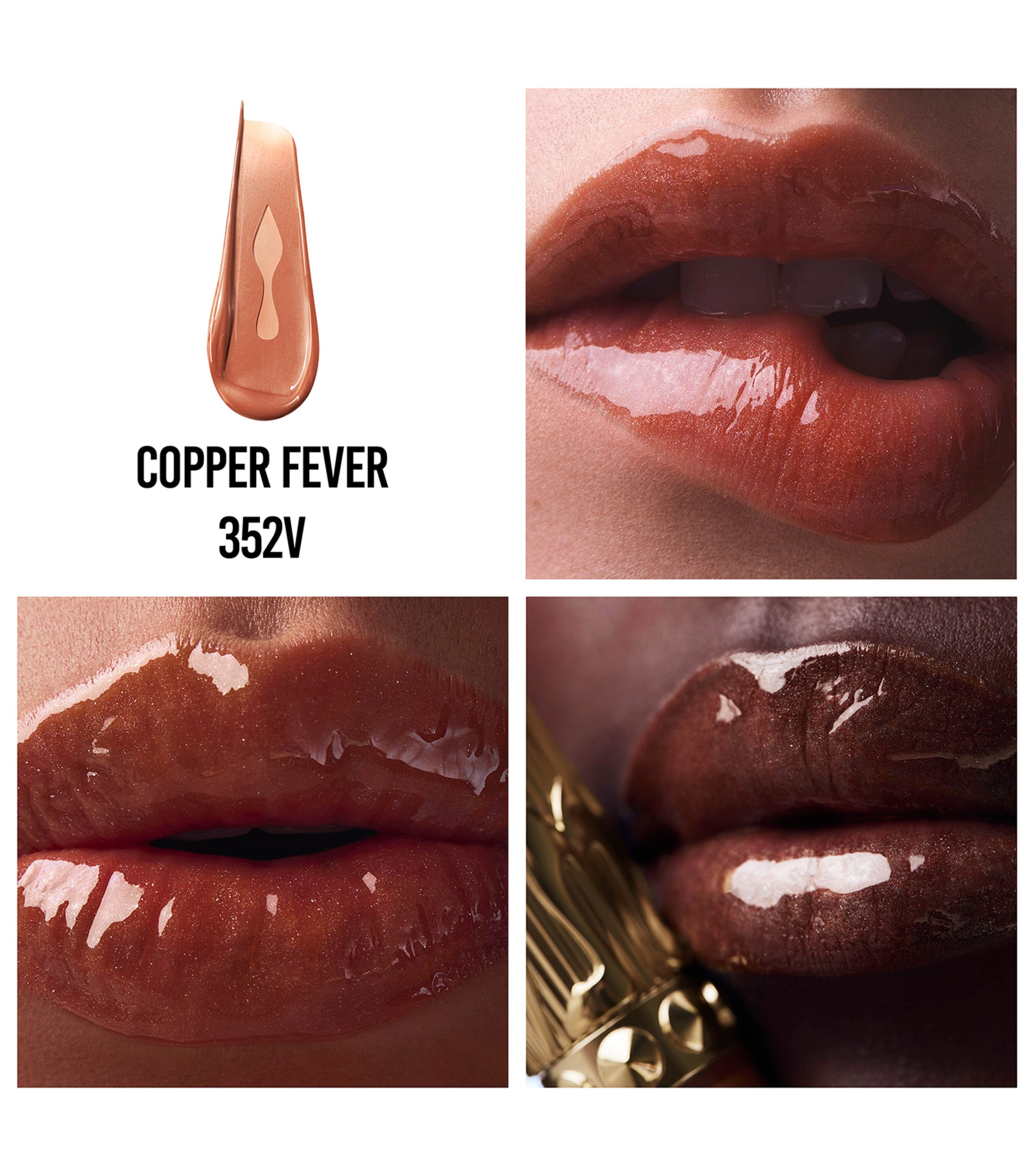 Rouge Stiletto Glossy Shine Vinyl Lip Gloss 352V COPPER FEVER Image 2