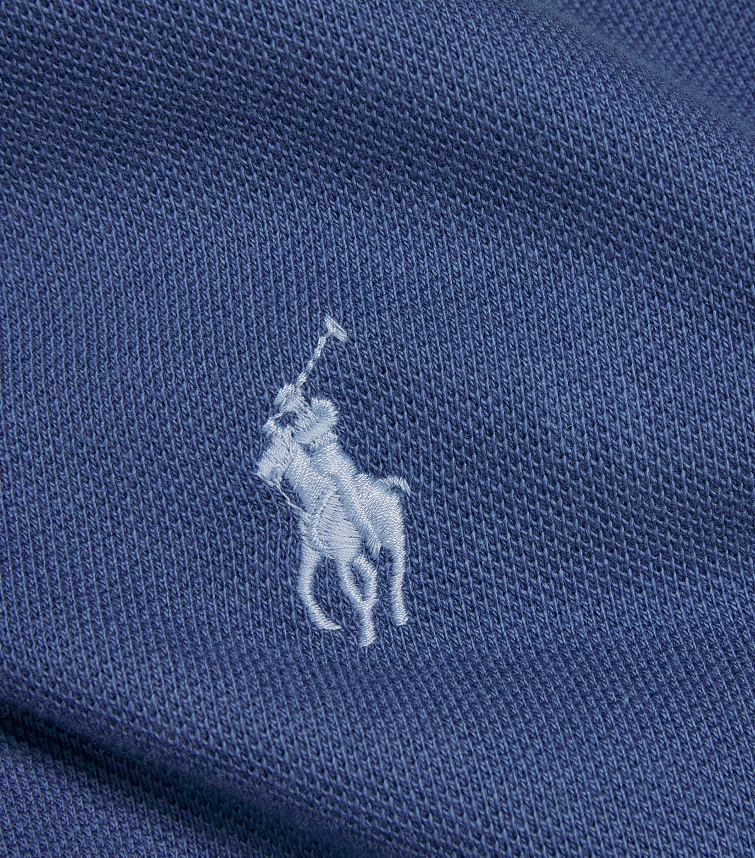 Cotton Mesh Custom-Fit Polo Shirt BLUE Image 5