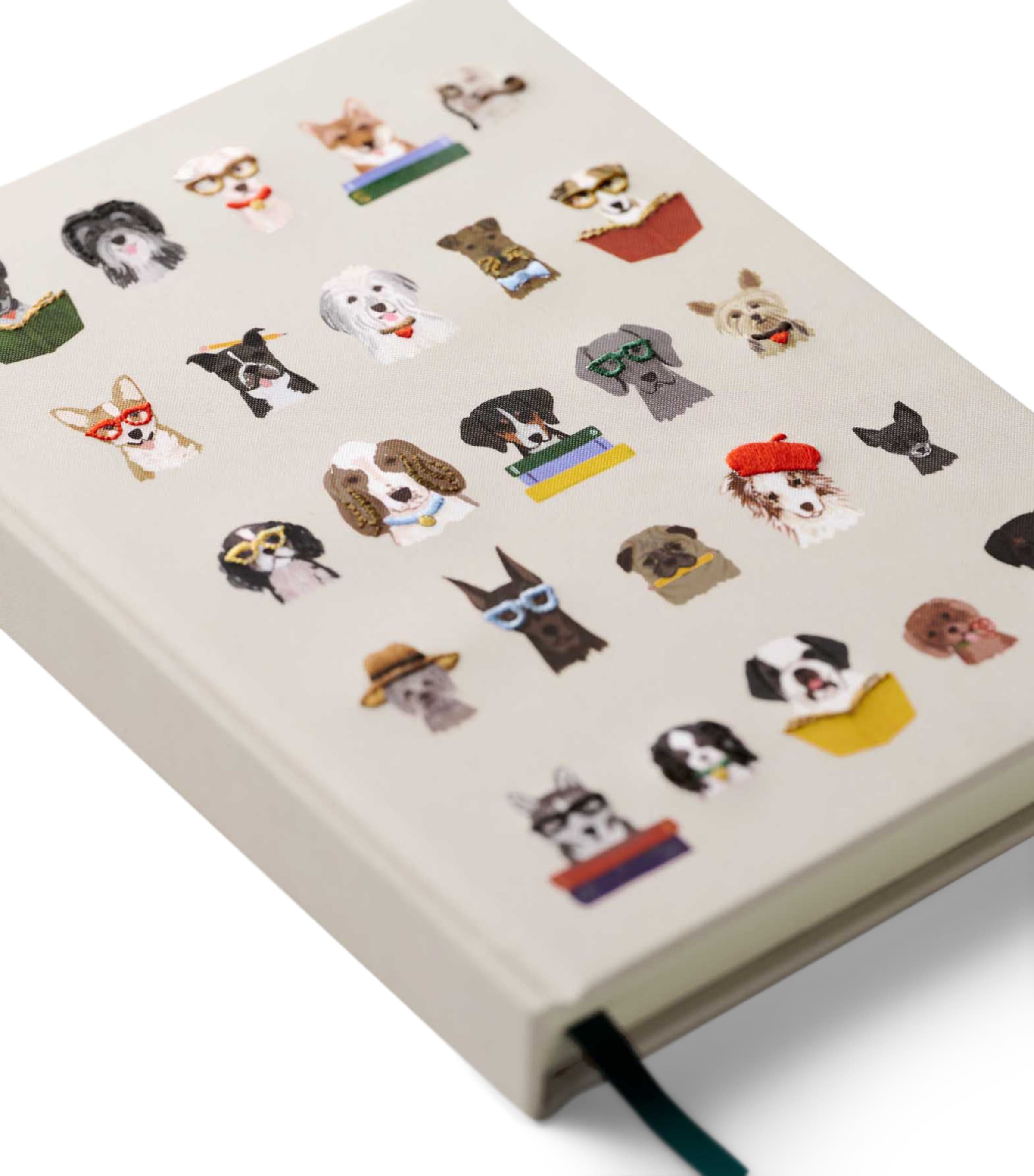 Embroidered Studious Dogs Journal MULTI Image 5