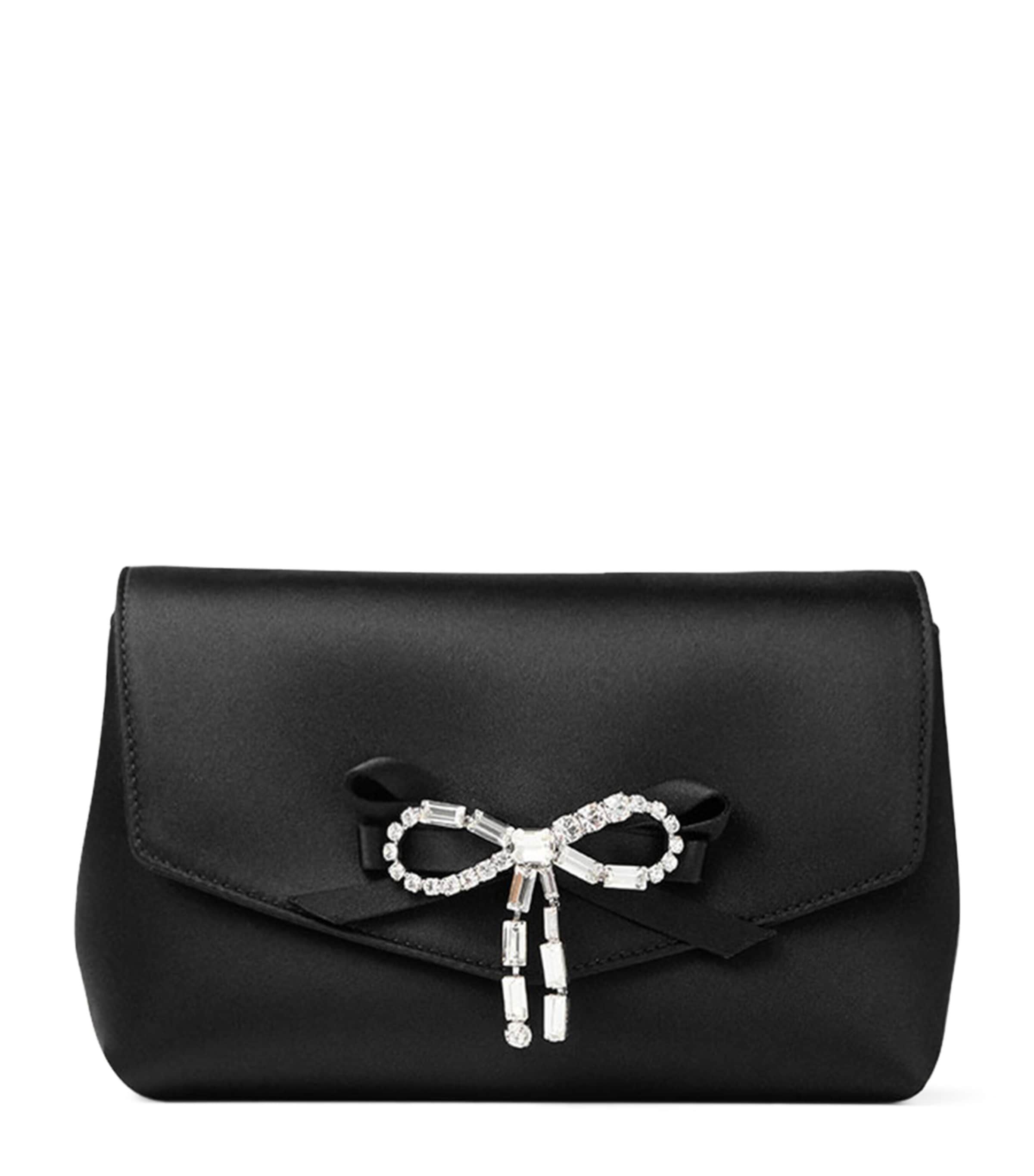 Satin Bow Mini Bag BLACK/SILVER Image 1