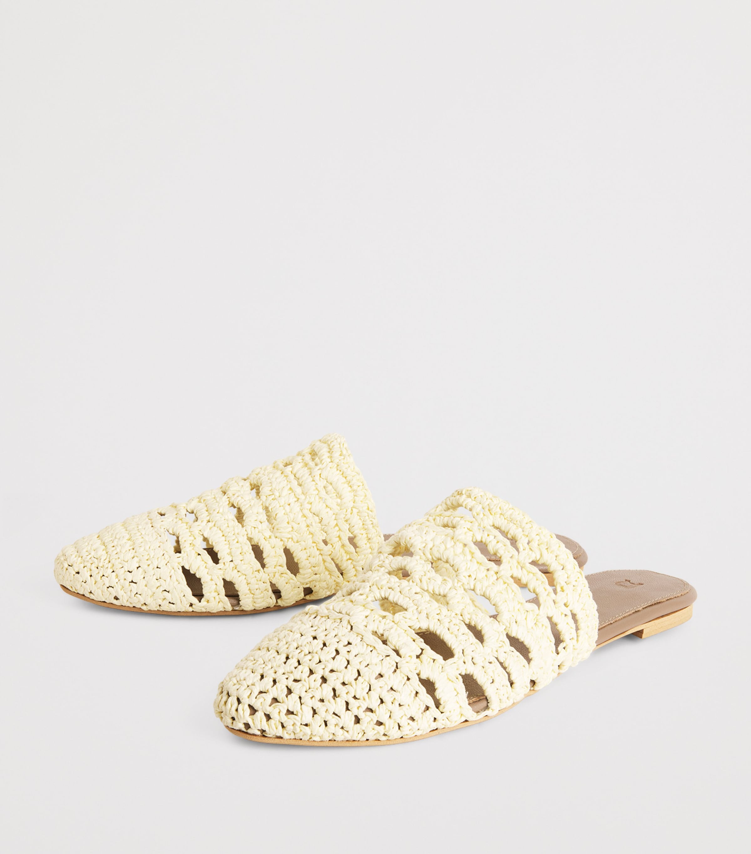 Raffia Mules OFF WHITE Image 3