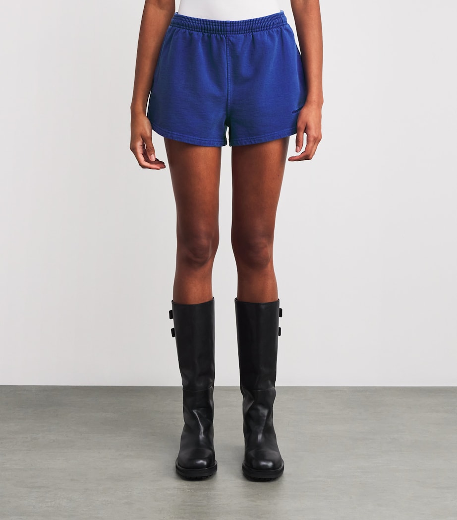 Cotton Logo Shorts 495A WASHEDSCUBABLUE Image 3