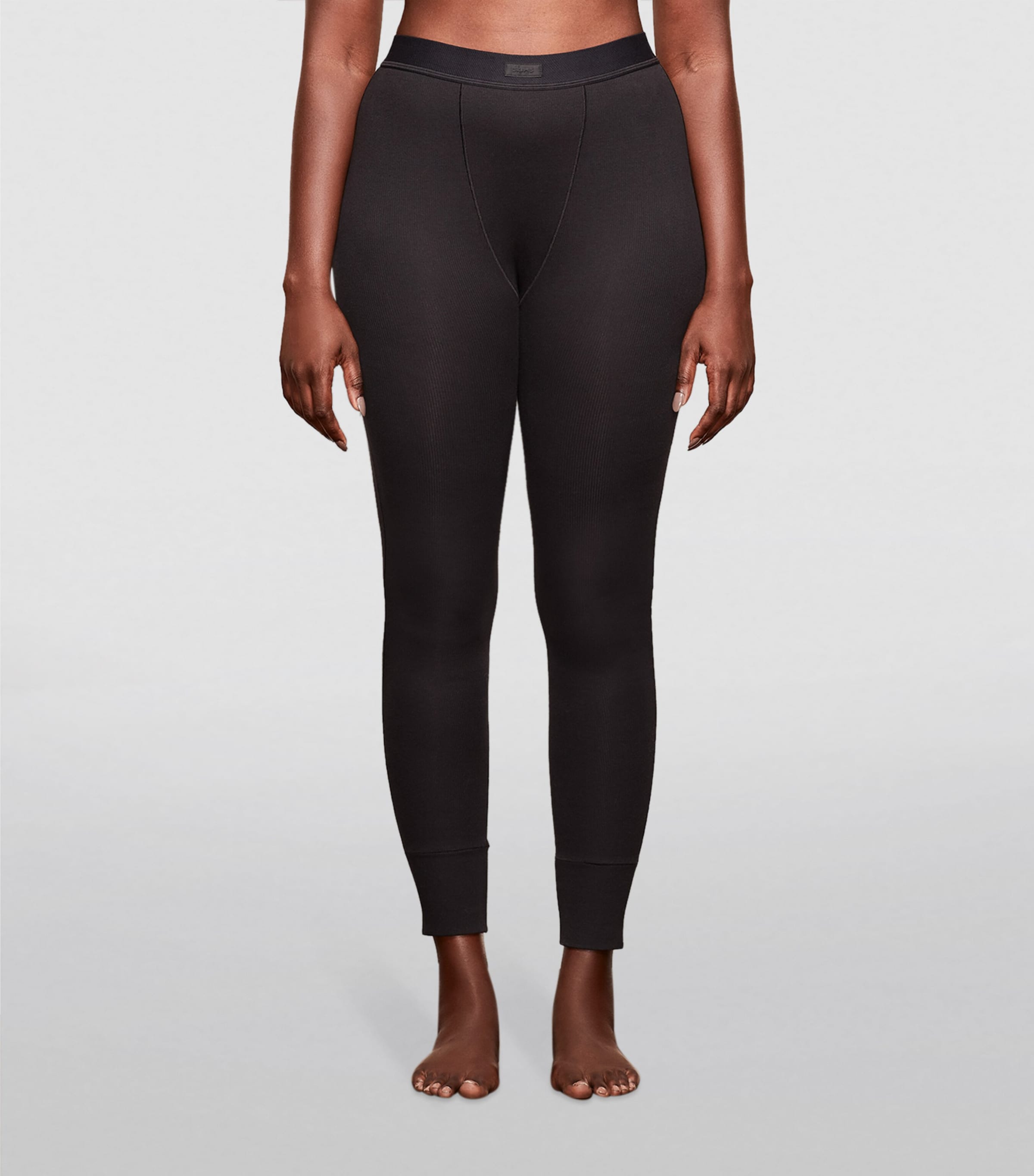 Skims Womens Ribbed Leggings Soot Image 3