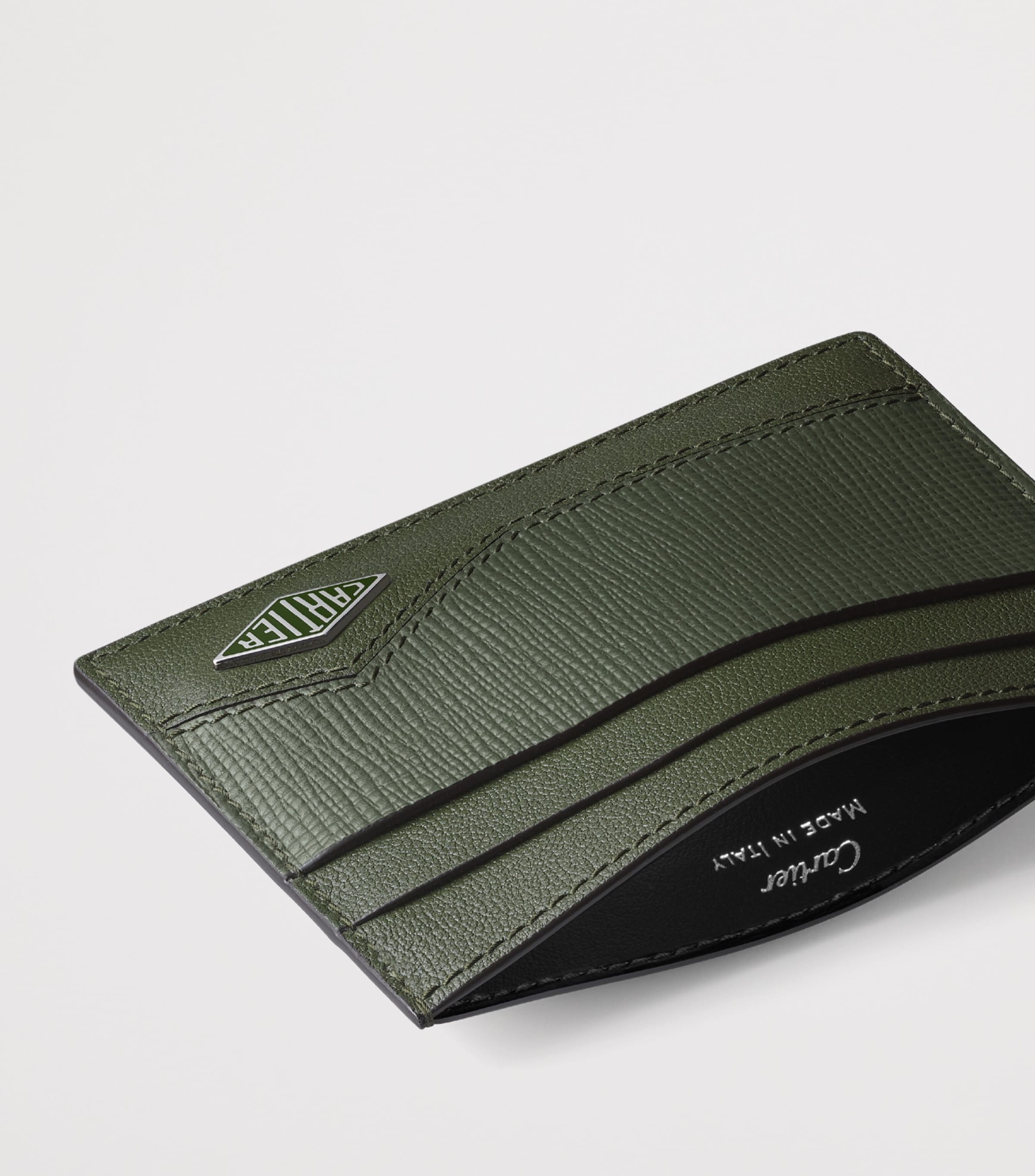Cartier Leather Losange Card Holder Green Image 4