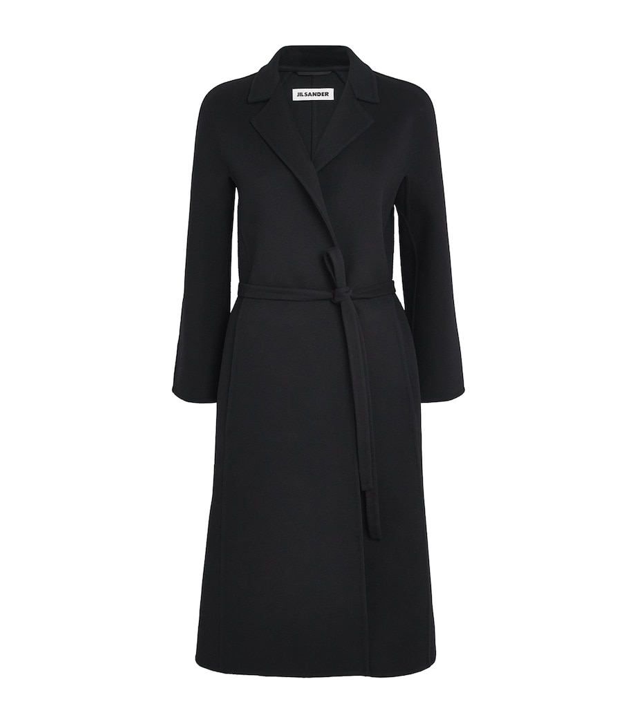 Jil Sander Womens Wool Belted Coat Black Image 1