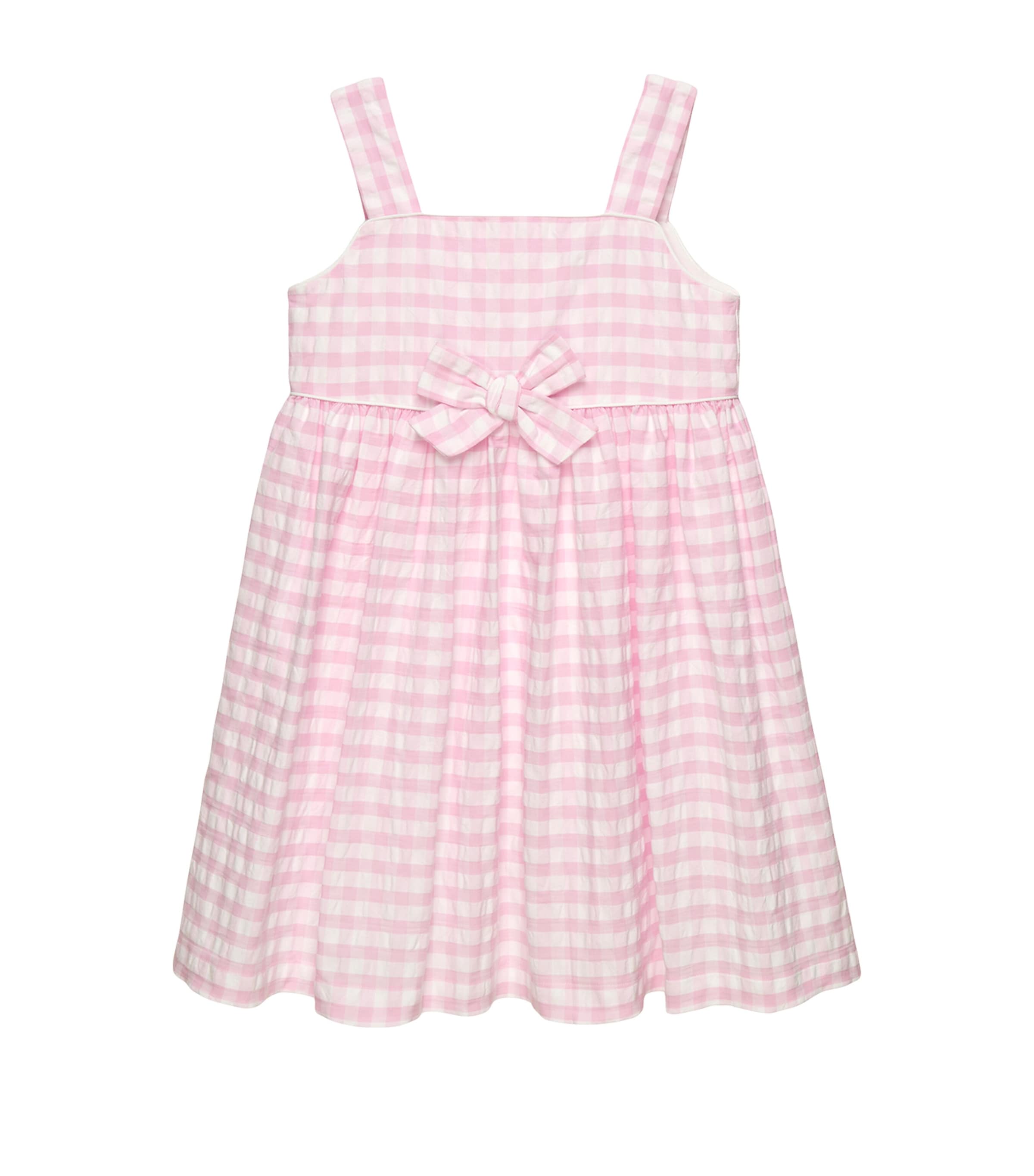 Trotters Cotton Gingham Dress (6-11 Years) Pink Gingham Image 1