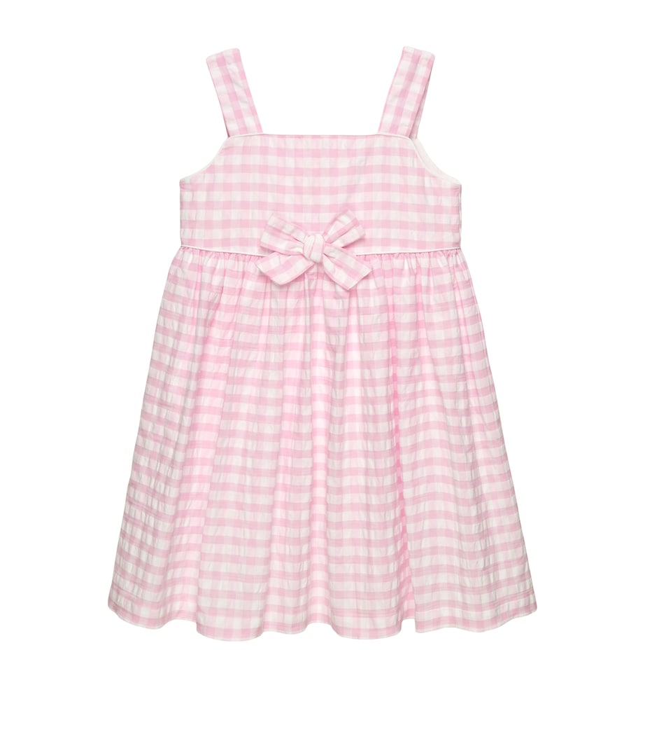 Trotters Cotton Gingham Dress (6-11 Years) Pink Gingham Image 1