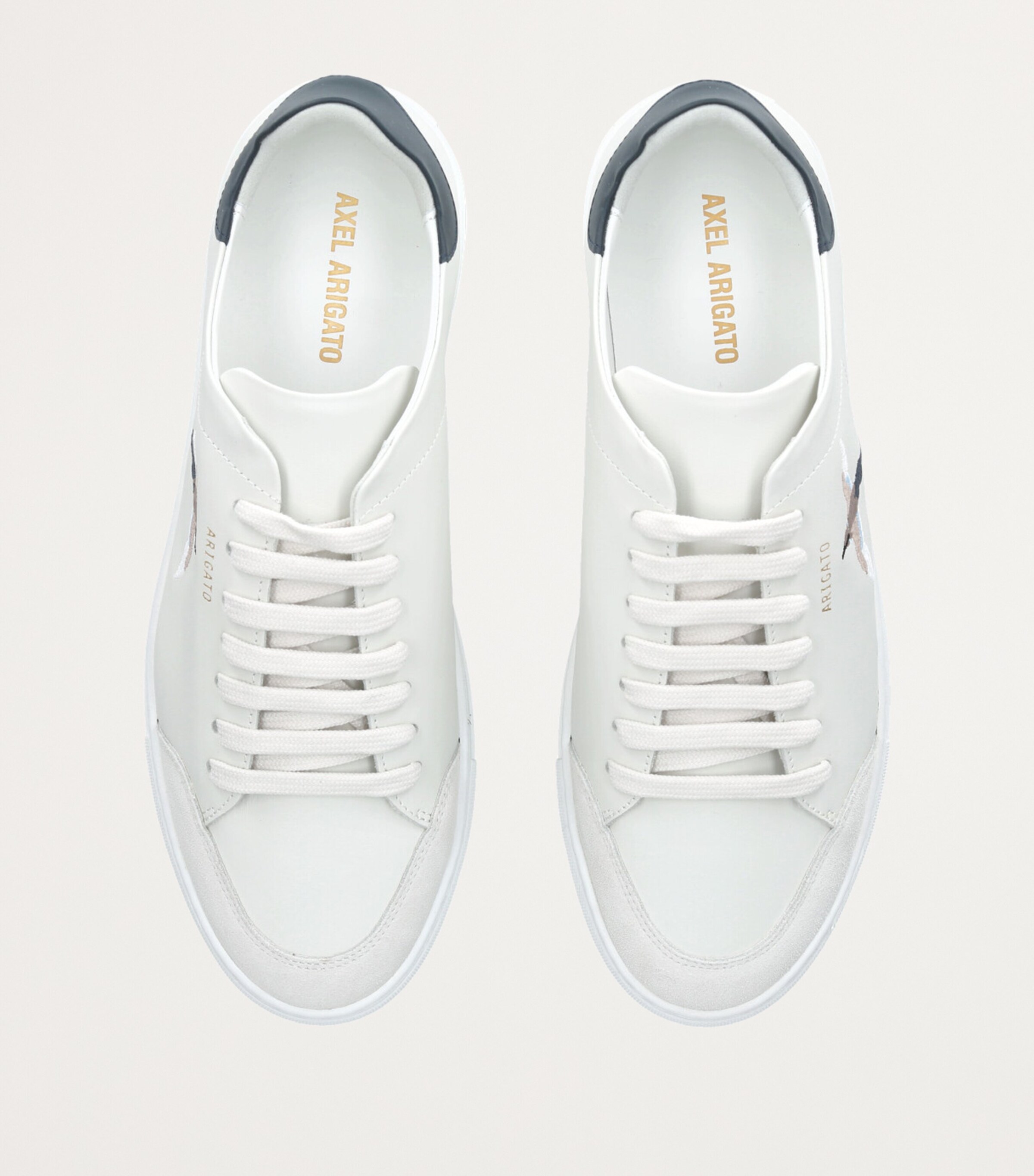 Leather Bee Bird Clean 90 Sneakers WHITE/NAVY Image 4