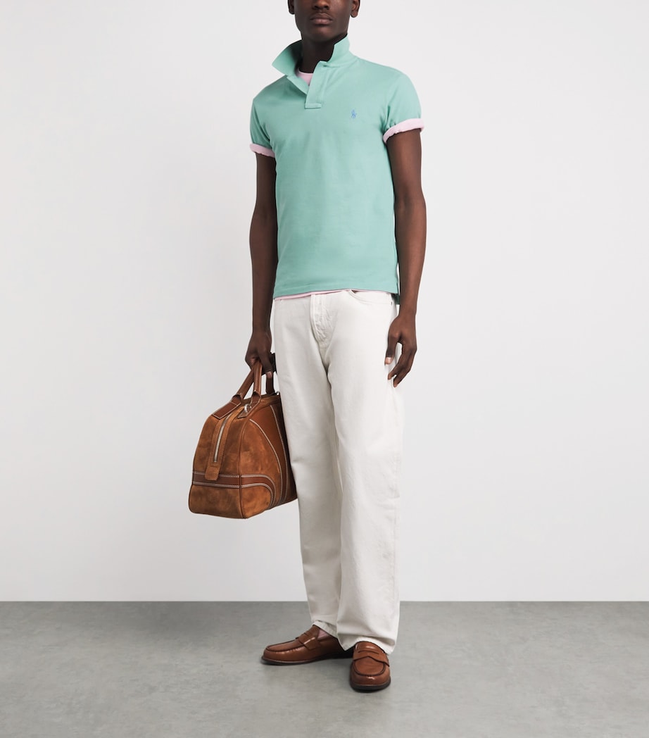 Polo Ralph Lauren Mens Cotton Mesh Slim-Fit Polo Shirt Image 2