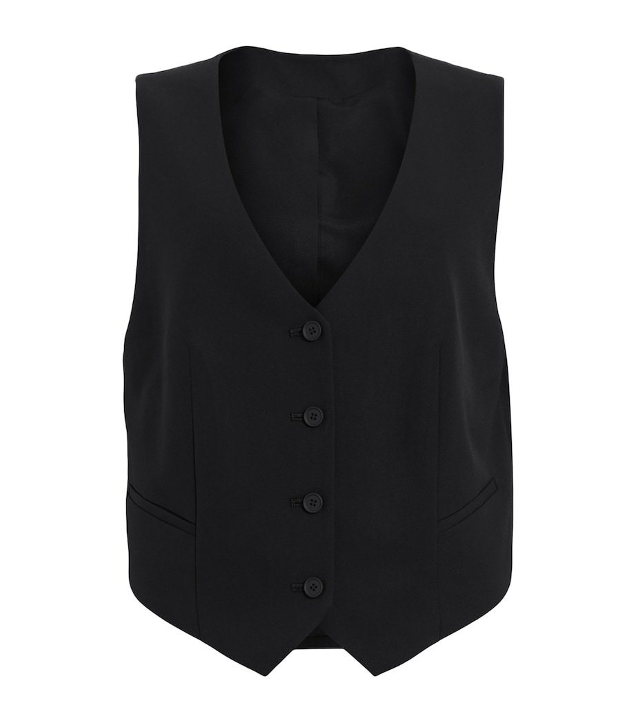 AllSaints Womens Aleida Waistcoat Black Image 1