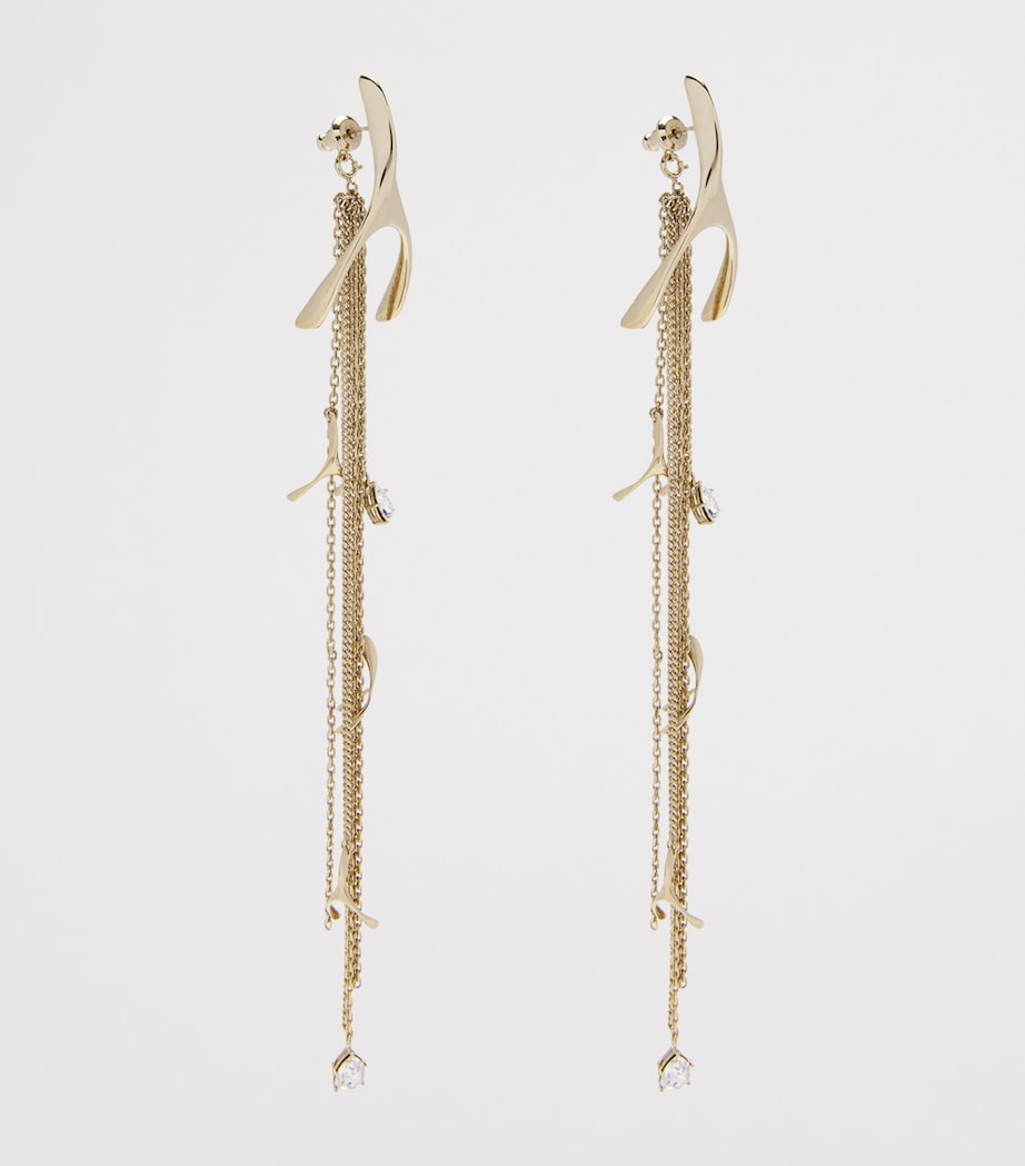 McQueen Embellished Wishbone Earrings Image 4