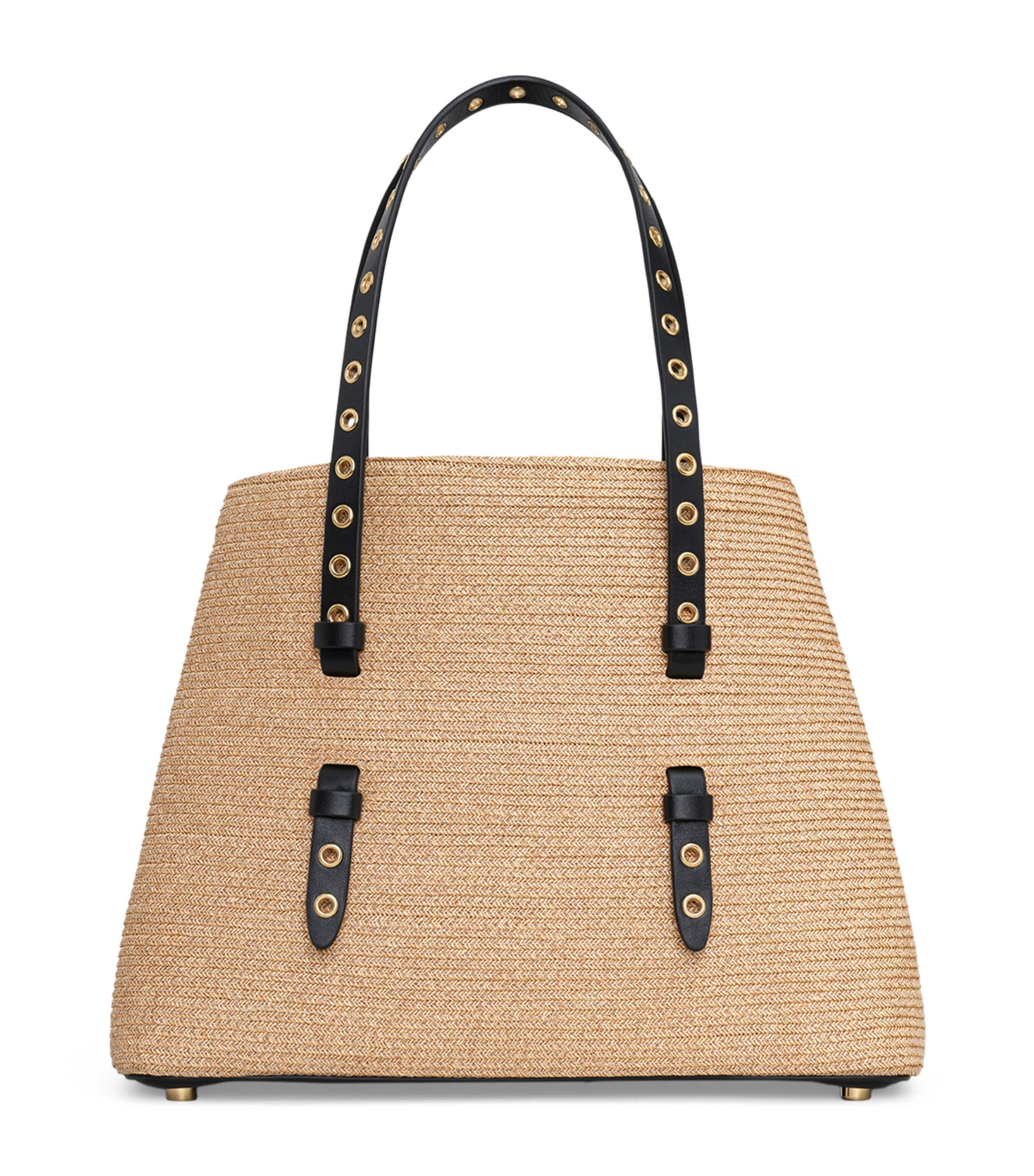 ALAÏA STRAW MINA 25 TOP-HANDLE BAG