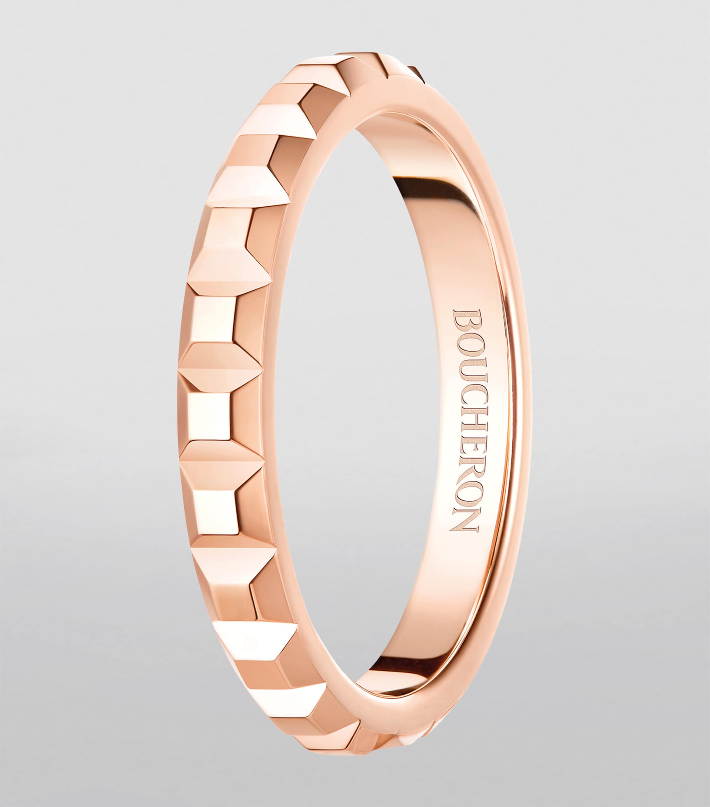 Rose Gold Quatre Clou de Paris Wedding Band Image 2