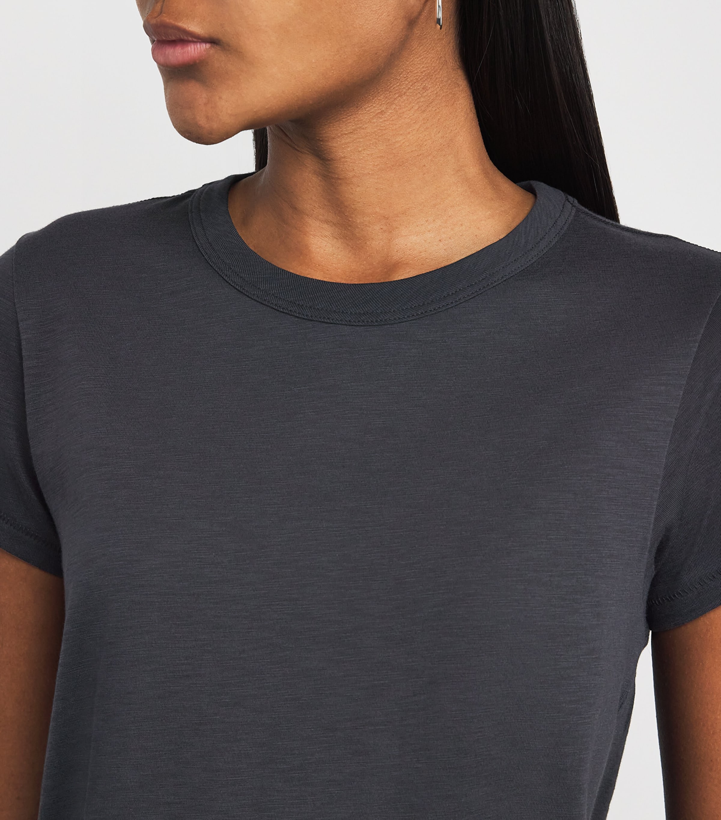 Pima Cotton The Slub T-Shirt BLK Image 6