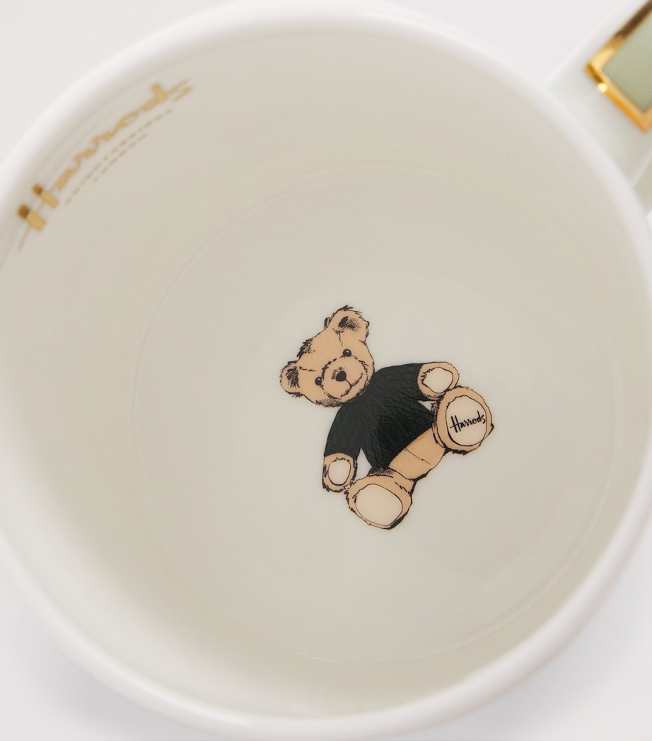 Harrods Henry Bear Cluster Mug Green/gold Image 2