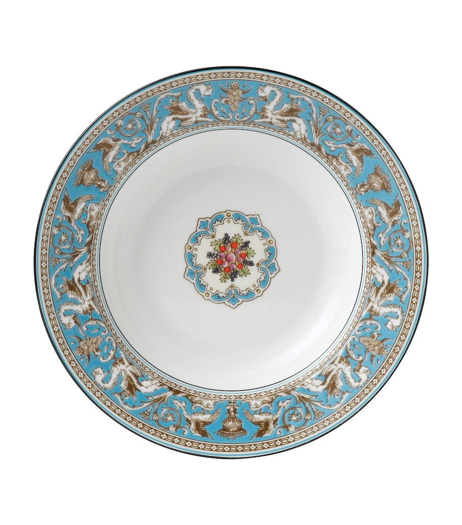 Wedgwood Florentine Turquoise Soup Plate (23cm) Blue Image 1