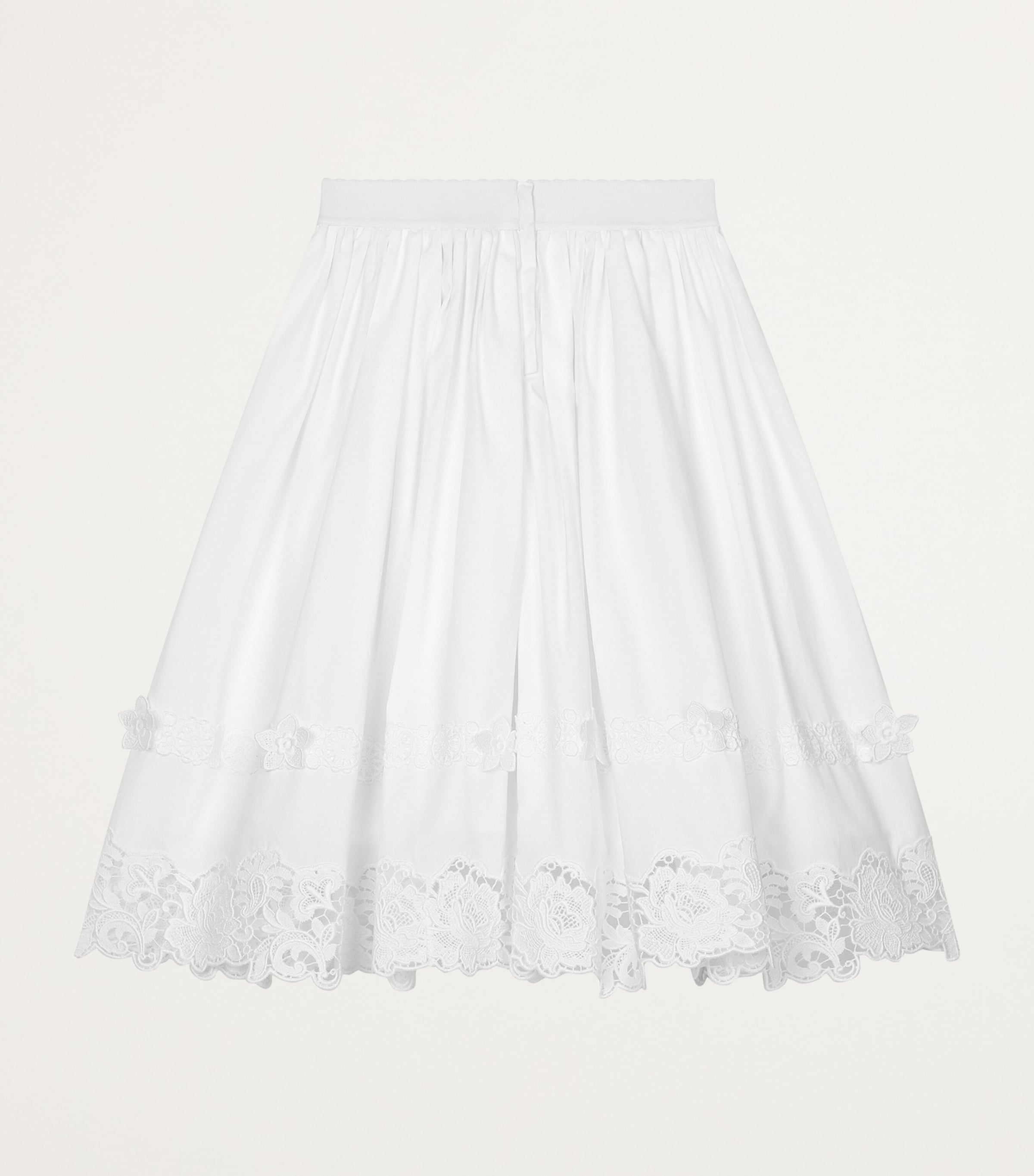 Lace-Trim Floral Skirt (8-12+ Years) W0800-OPTICAL WHITE Image 2