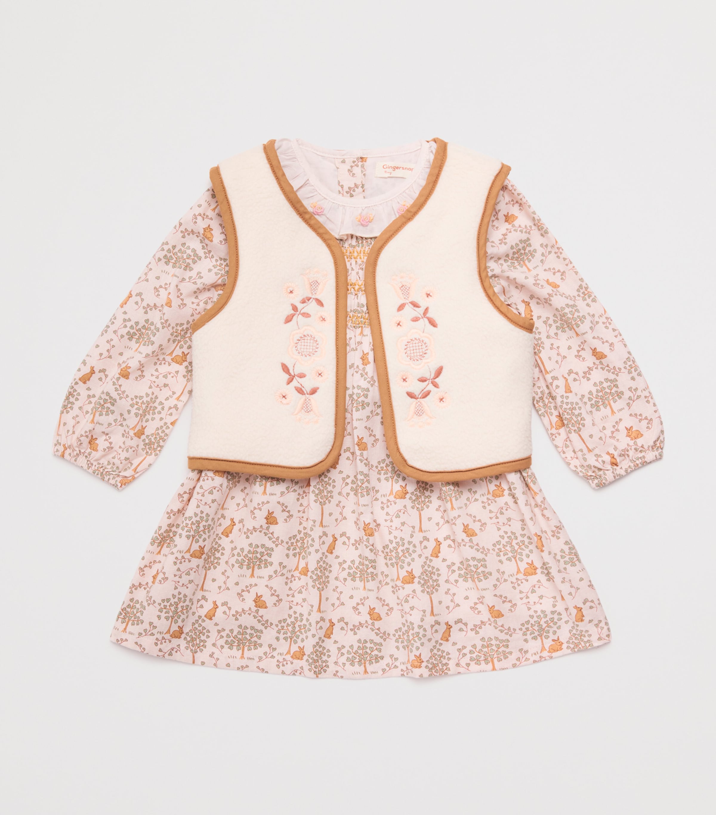 Cotton Reversible Glade Gilet (6-36 Months) OFFWHITE Image 3