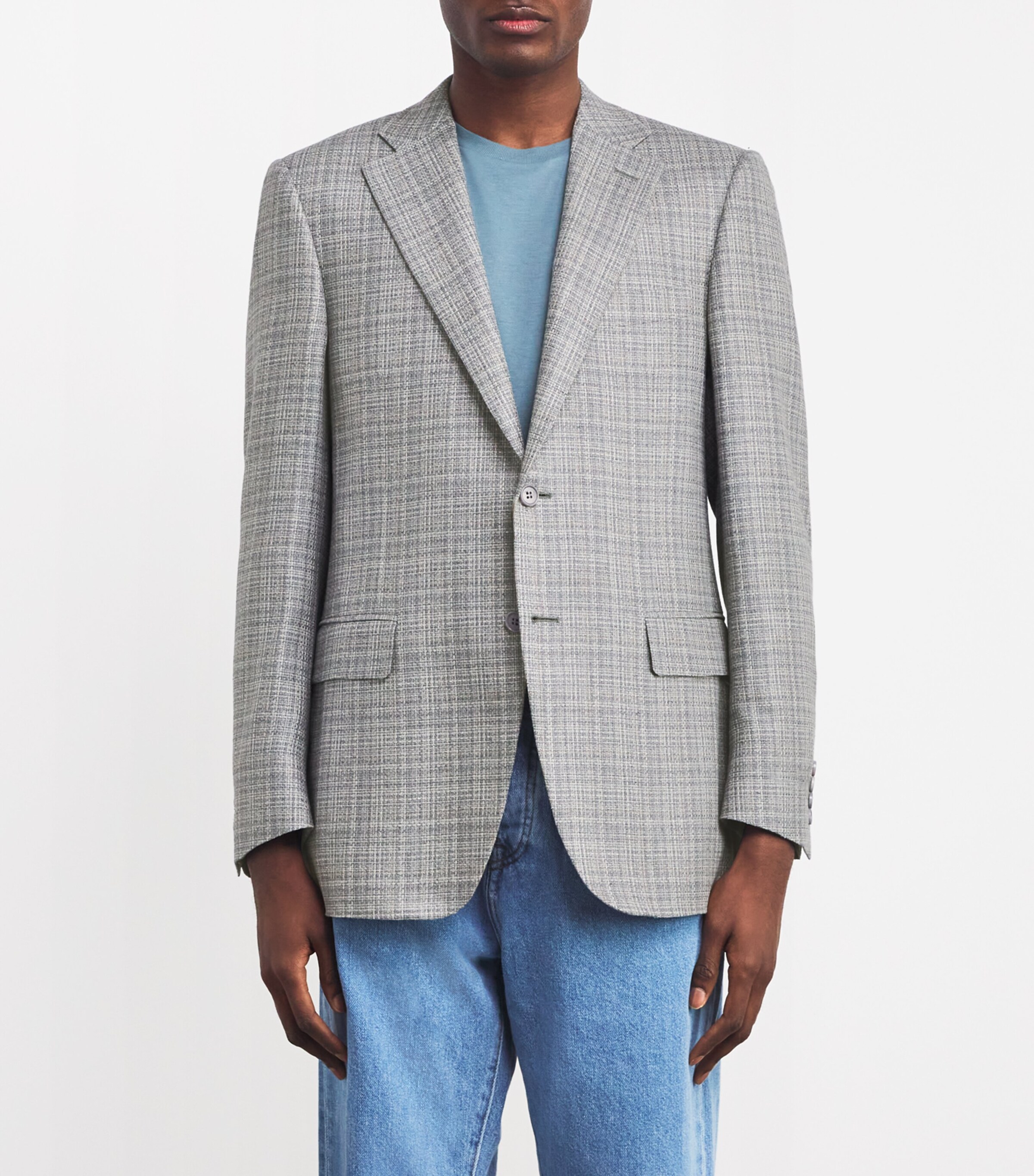 Silk-Wool Check Blazer 119 Image 3