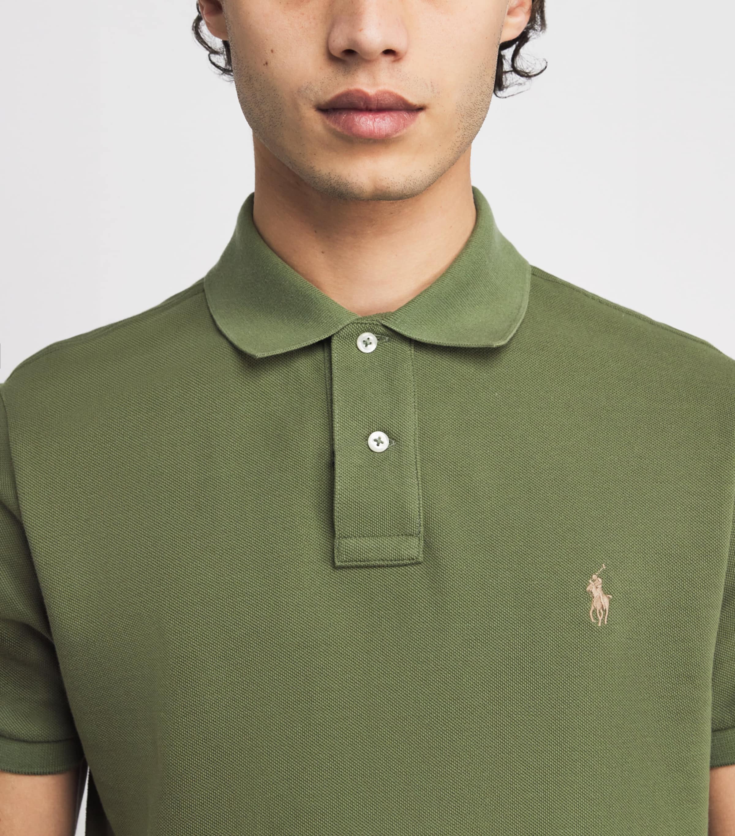 Cotton Mesh Custom-Fit Polo Shirt SUPPLY OLIVE Image 6