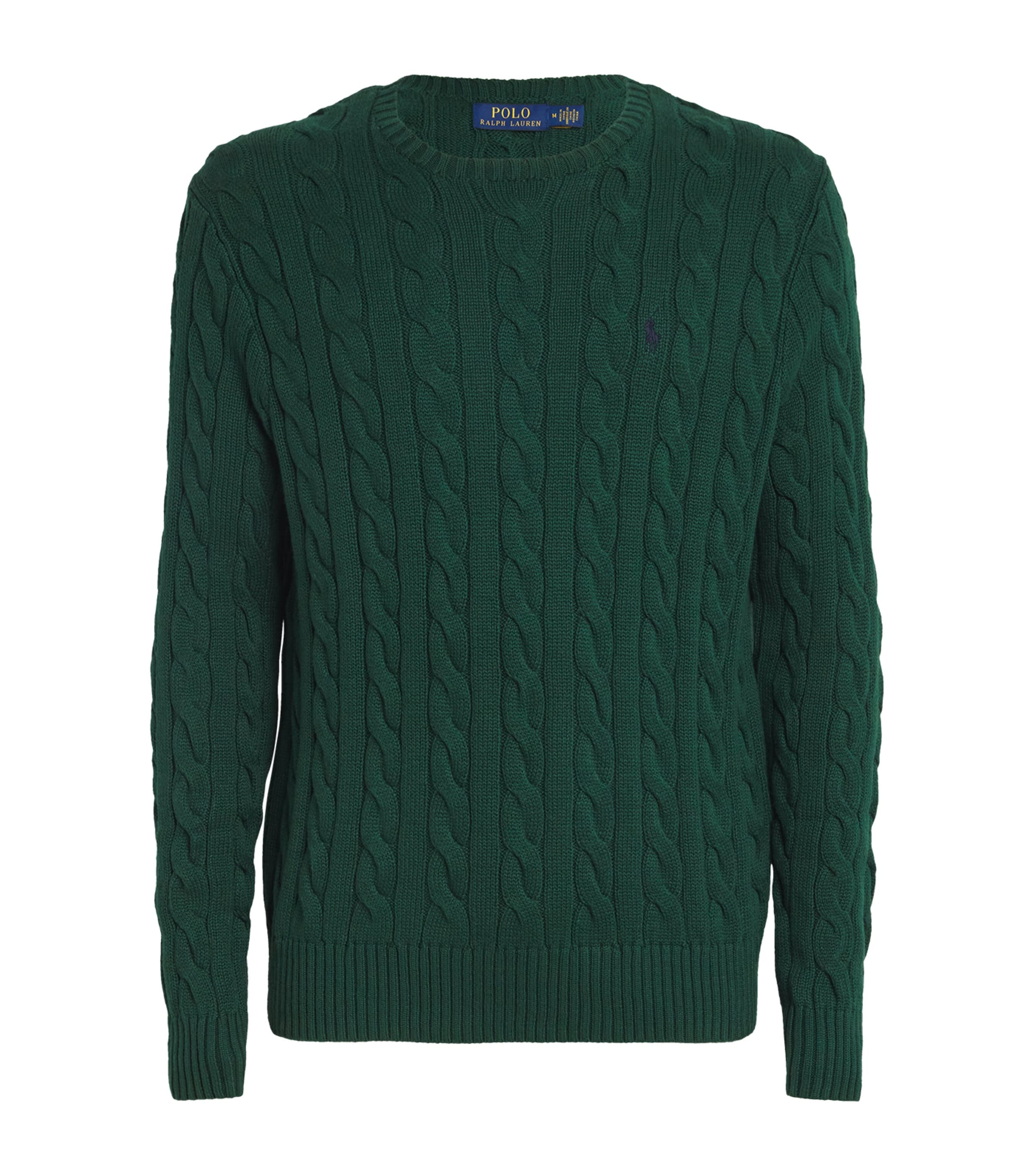 Shop Polo Ralph Lauren Cotton Cable-knit Sweater In Green