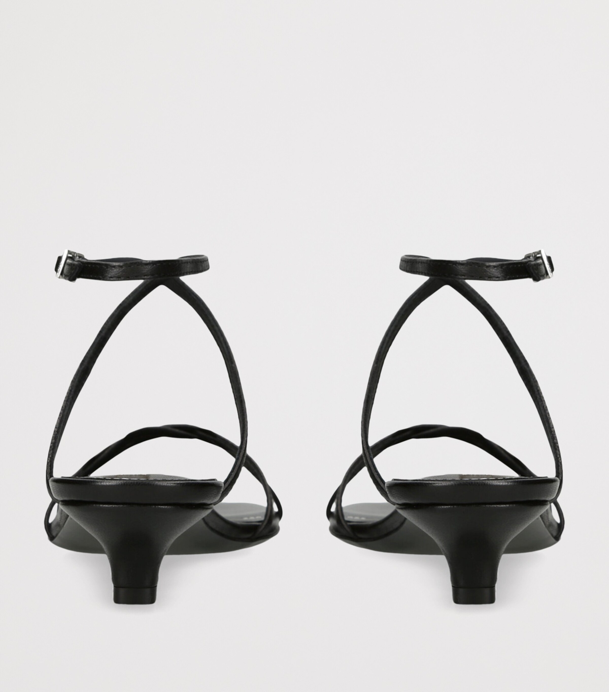 Toteme Leather Crossover Heeled Sandals 35 Black Image 2